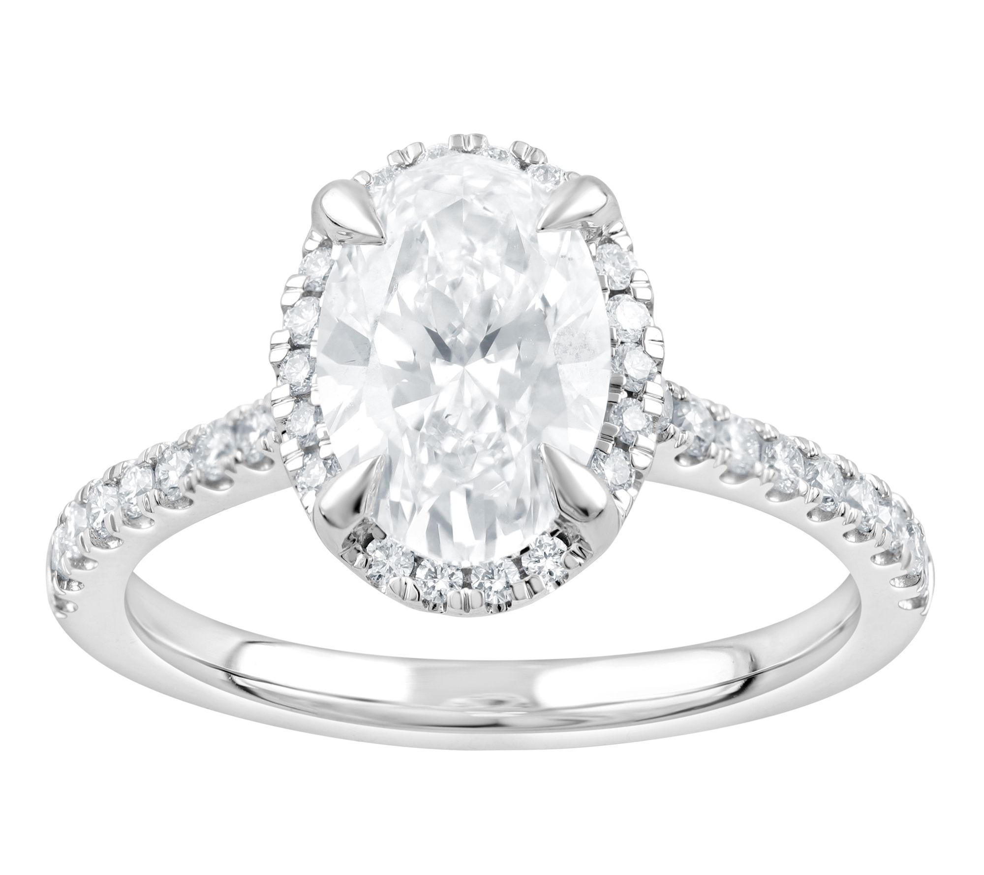 Fire Light 2.00 cttw Lab Grown Diamond Ring, 14 K White Gold