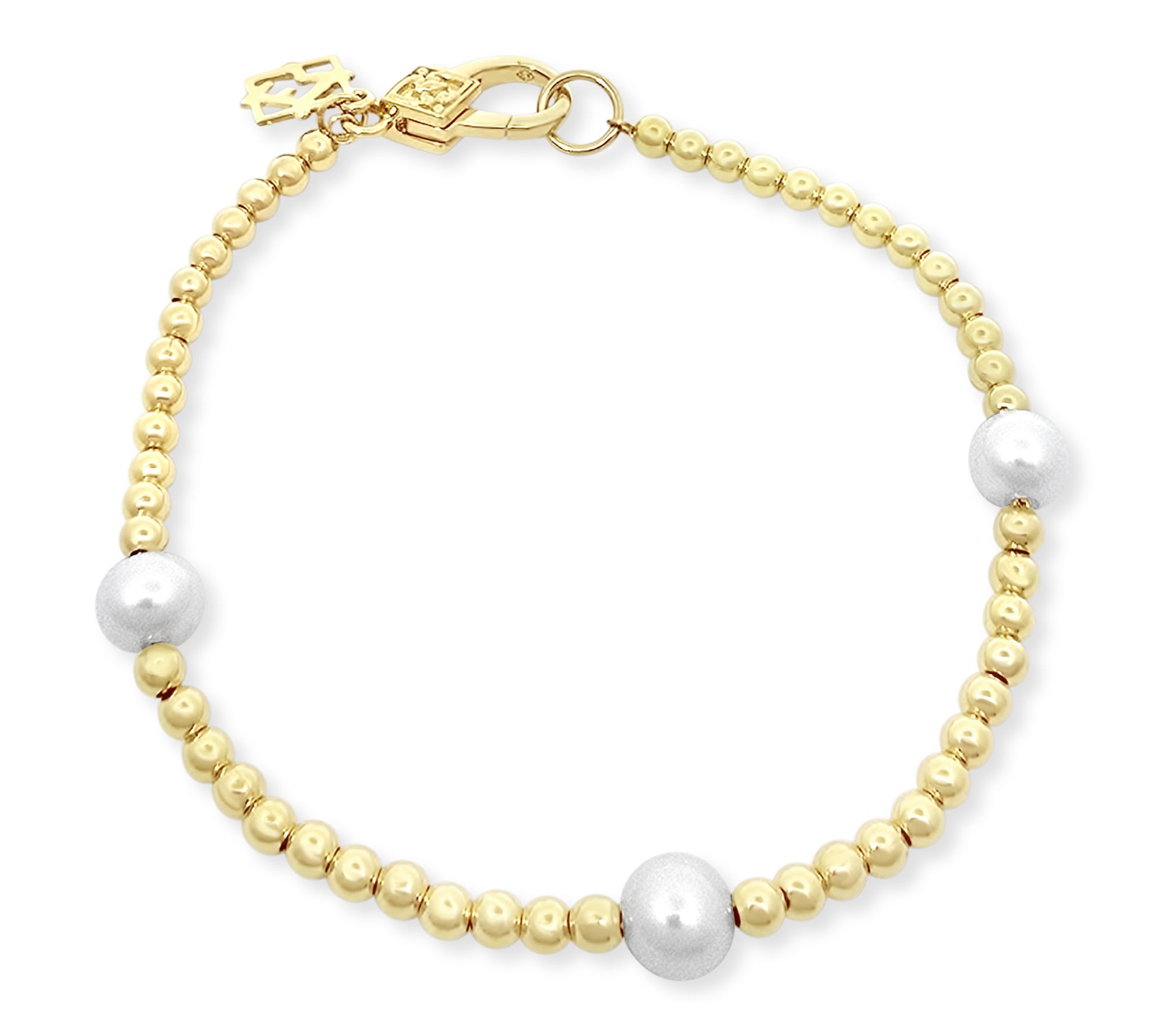 Elyse Ryan 14K Gold Clad Cultured Pearl & BeadBracelet