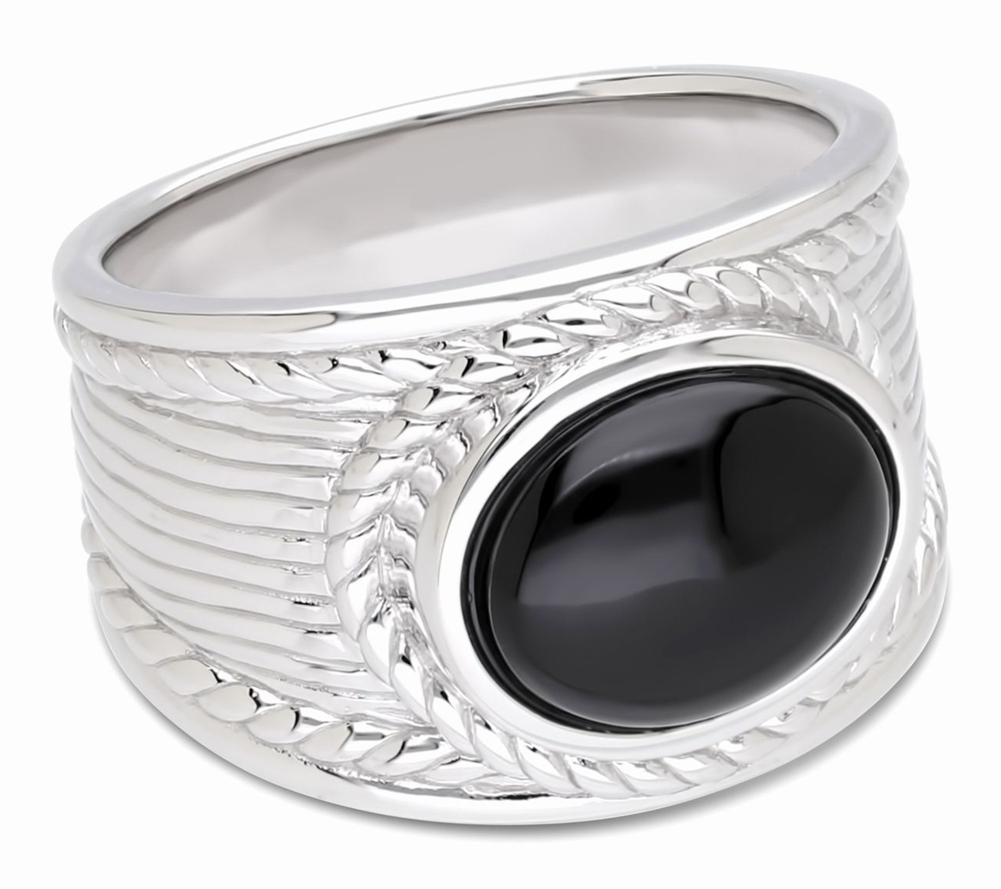 Ariva Sterling Silver Onyx Arden Ring