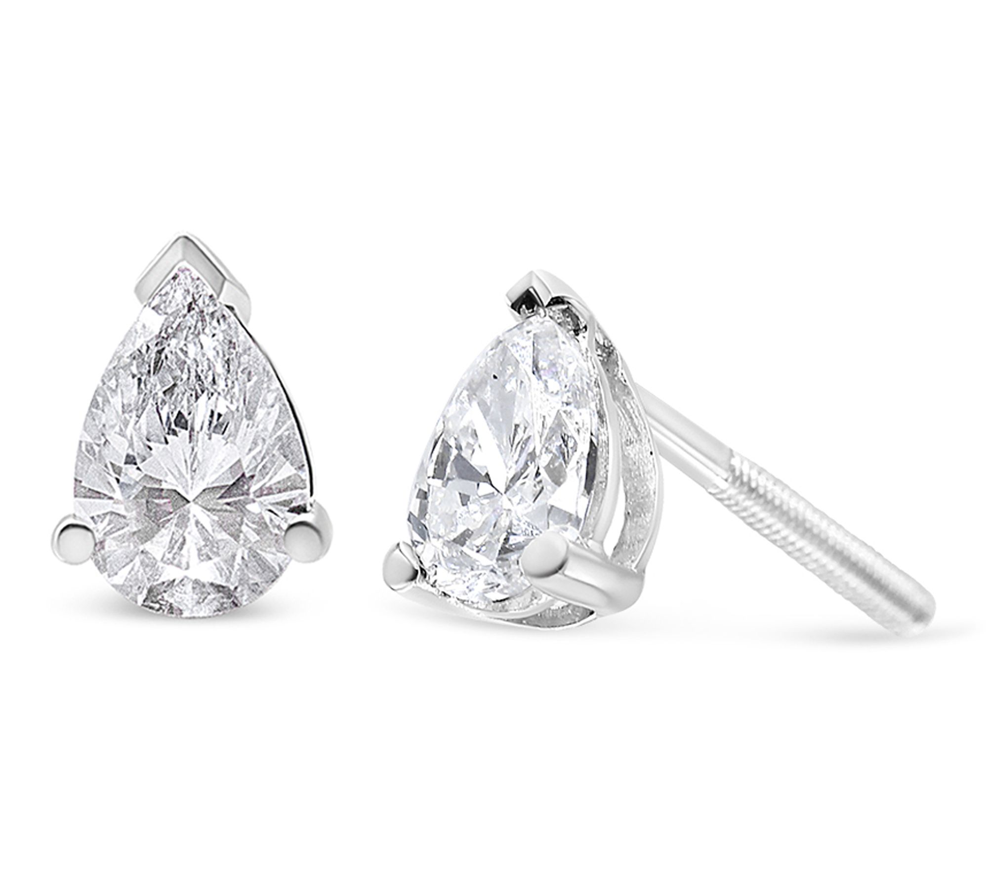 Haus of Brilliance Lab Grown Diamond Pear StudEarrings, 14K