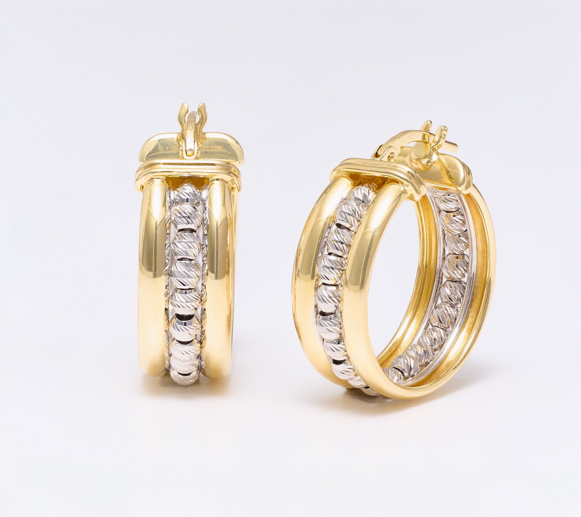 David Markstein Bronze Handcrafted Luxe Beaded Hoop Earrings