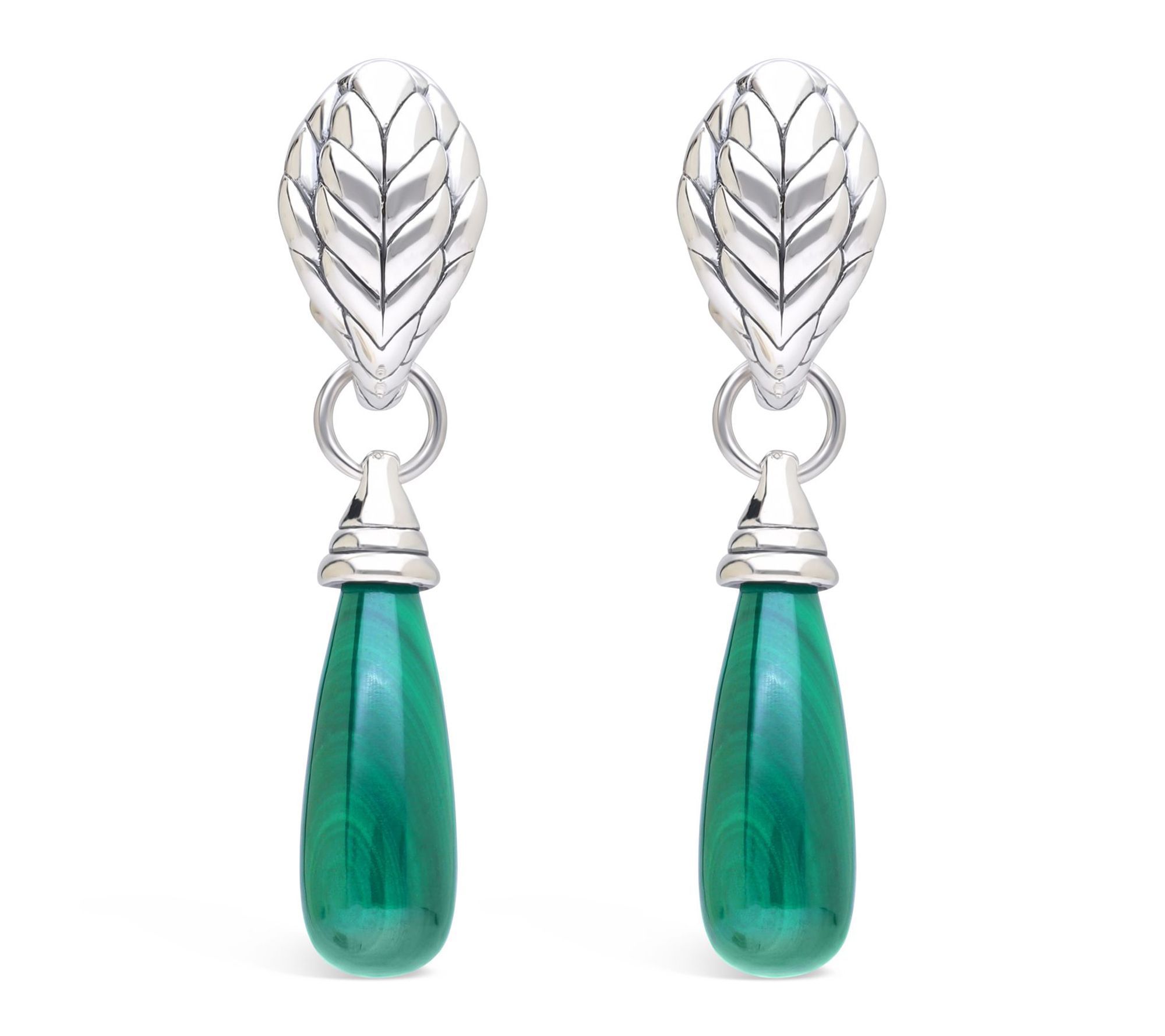 Tiffany Kay Studio Sterling Textured MalachiteDrop Earrings