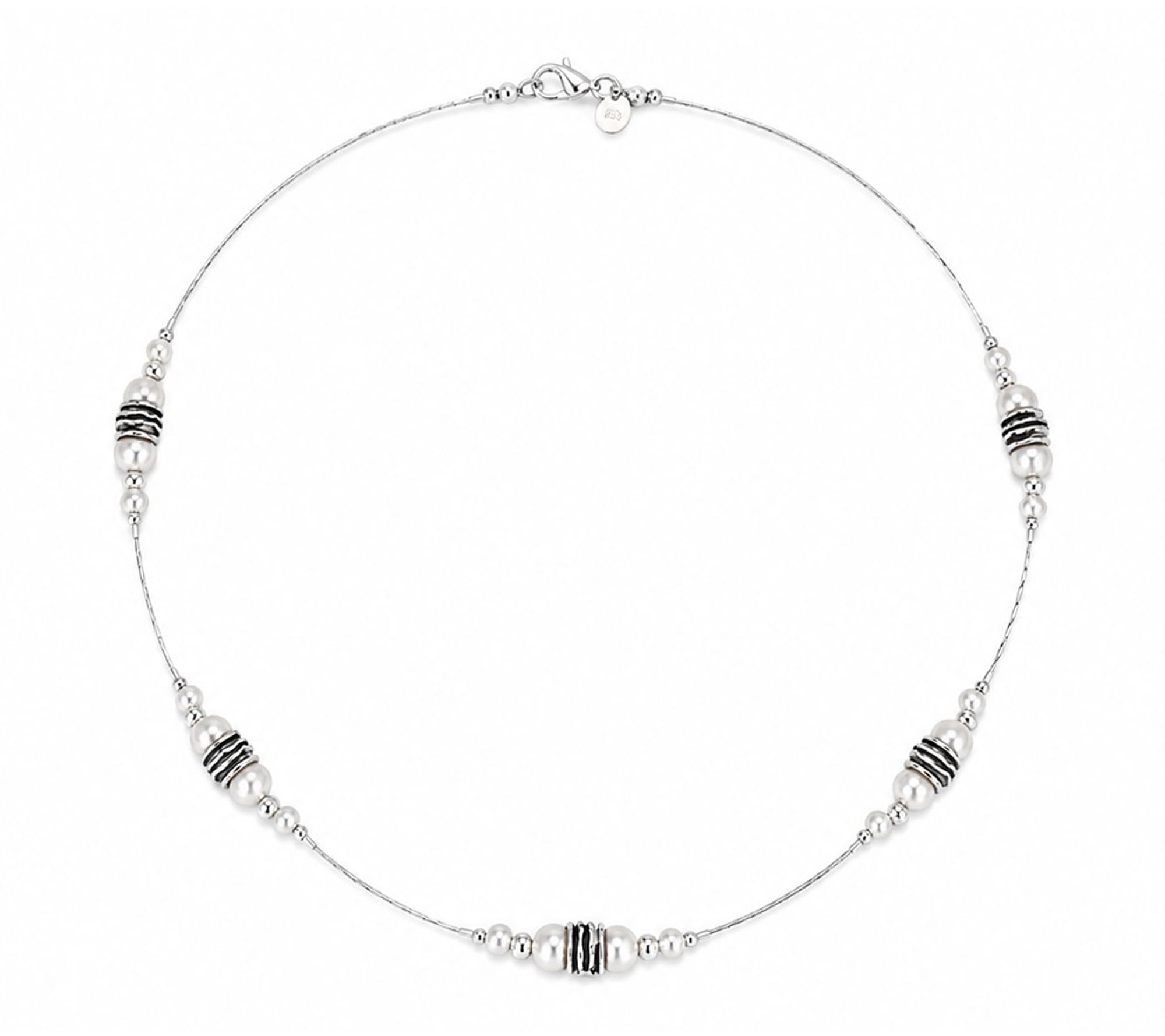 Or Paz Sterling Silver Freshwater Pearl Organic Design Necklace