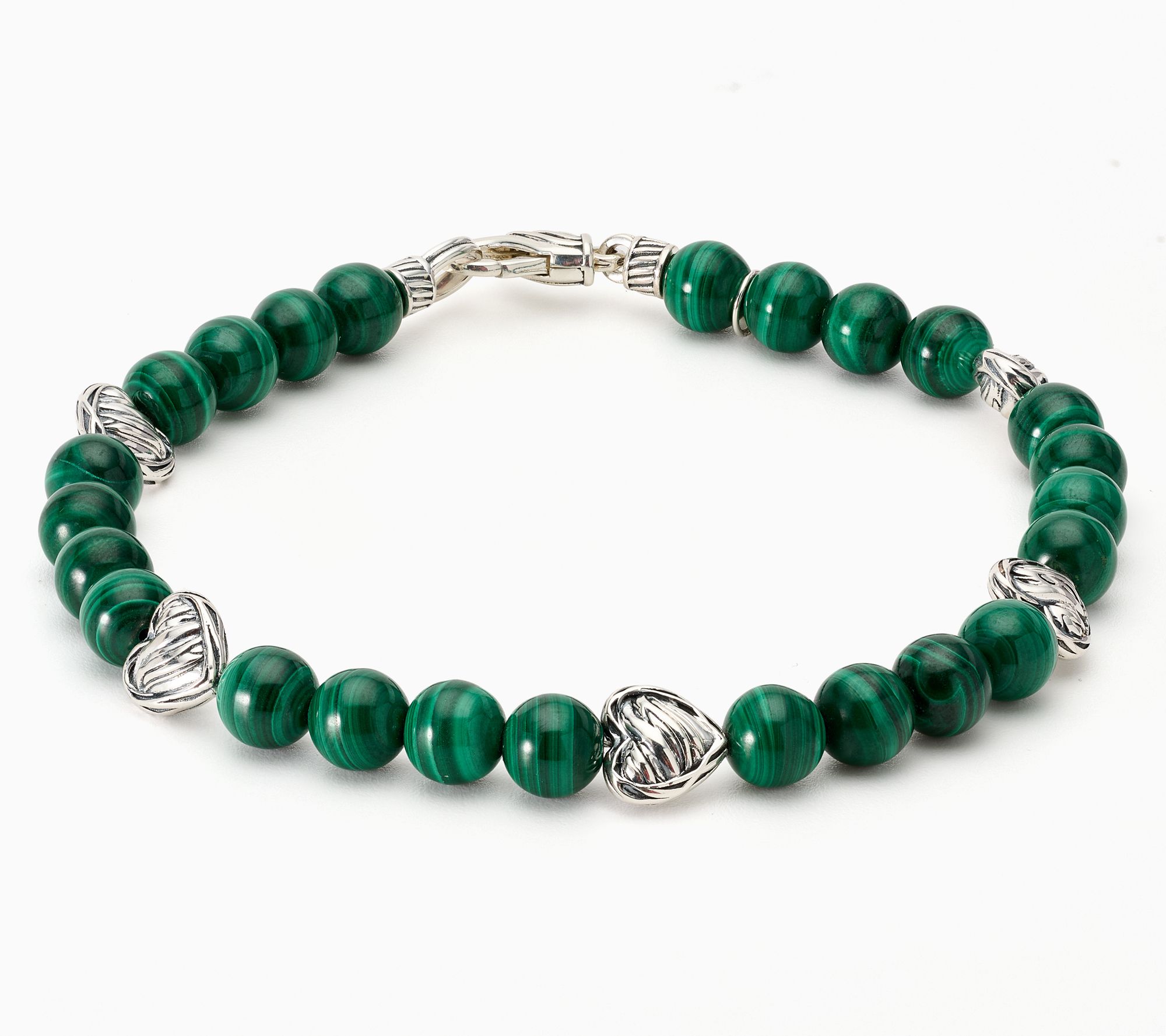 Christian James by Scott Grimes Sterling Heart & Gemstone Bead Bracelet