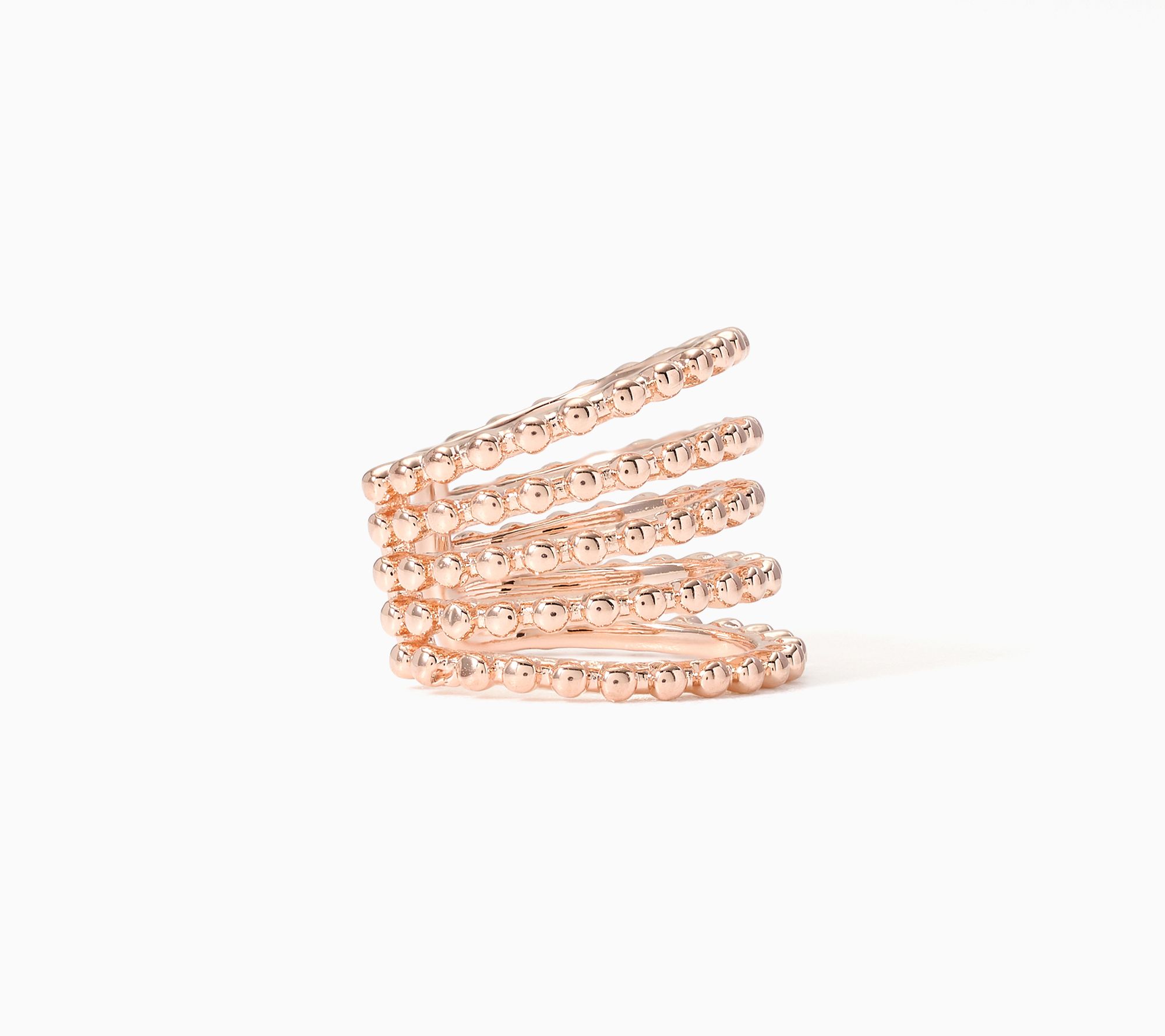 David Markstein Bronze Updated Beaded Multi-Row Ear Cuff