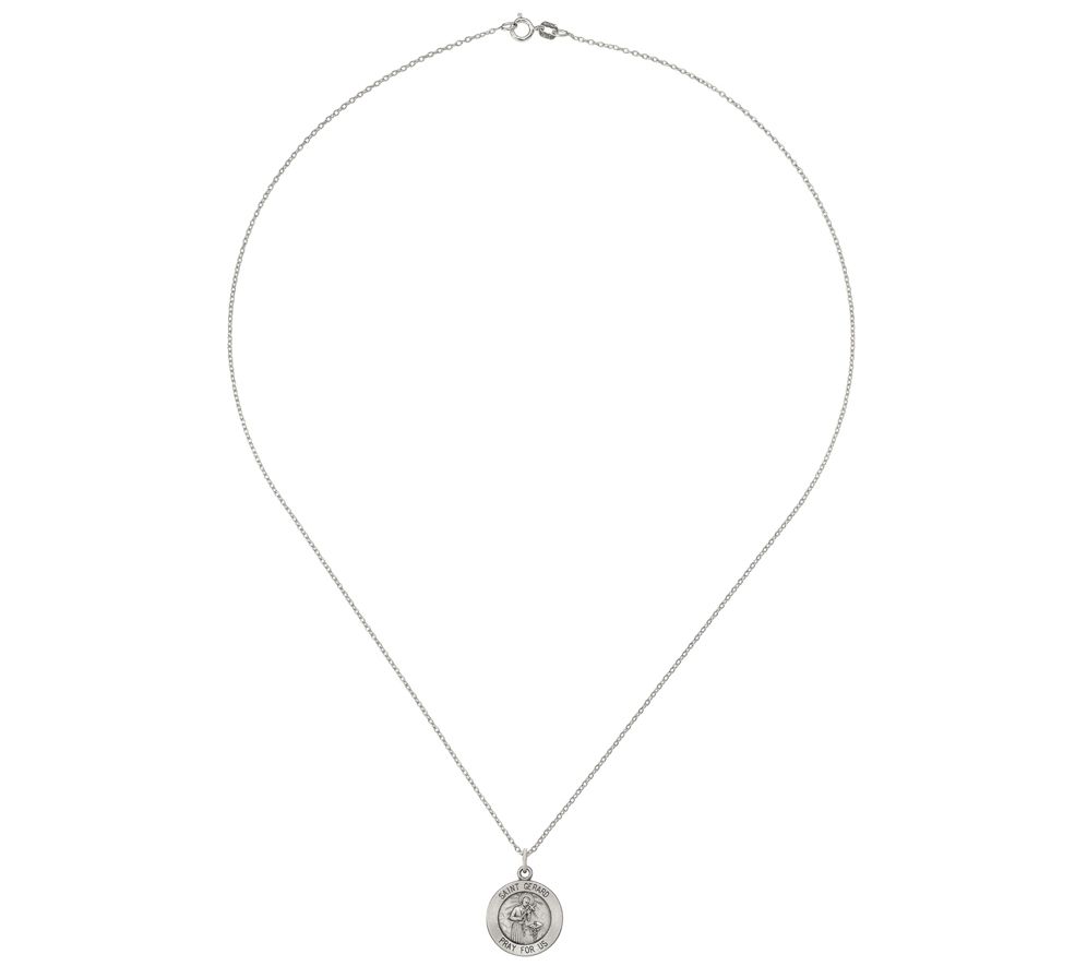 Sterling Silver St. Gerard Medal with Chain - QVC.com