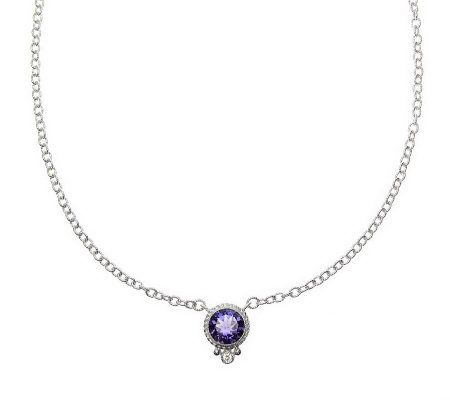 Judith Ripka Sterling Choice of Birthstone Necklace - QVC.com