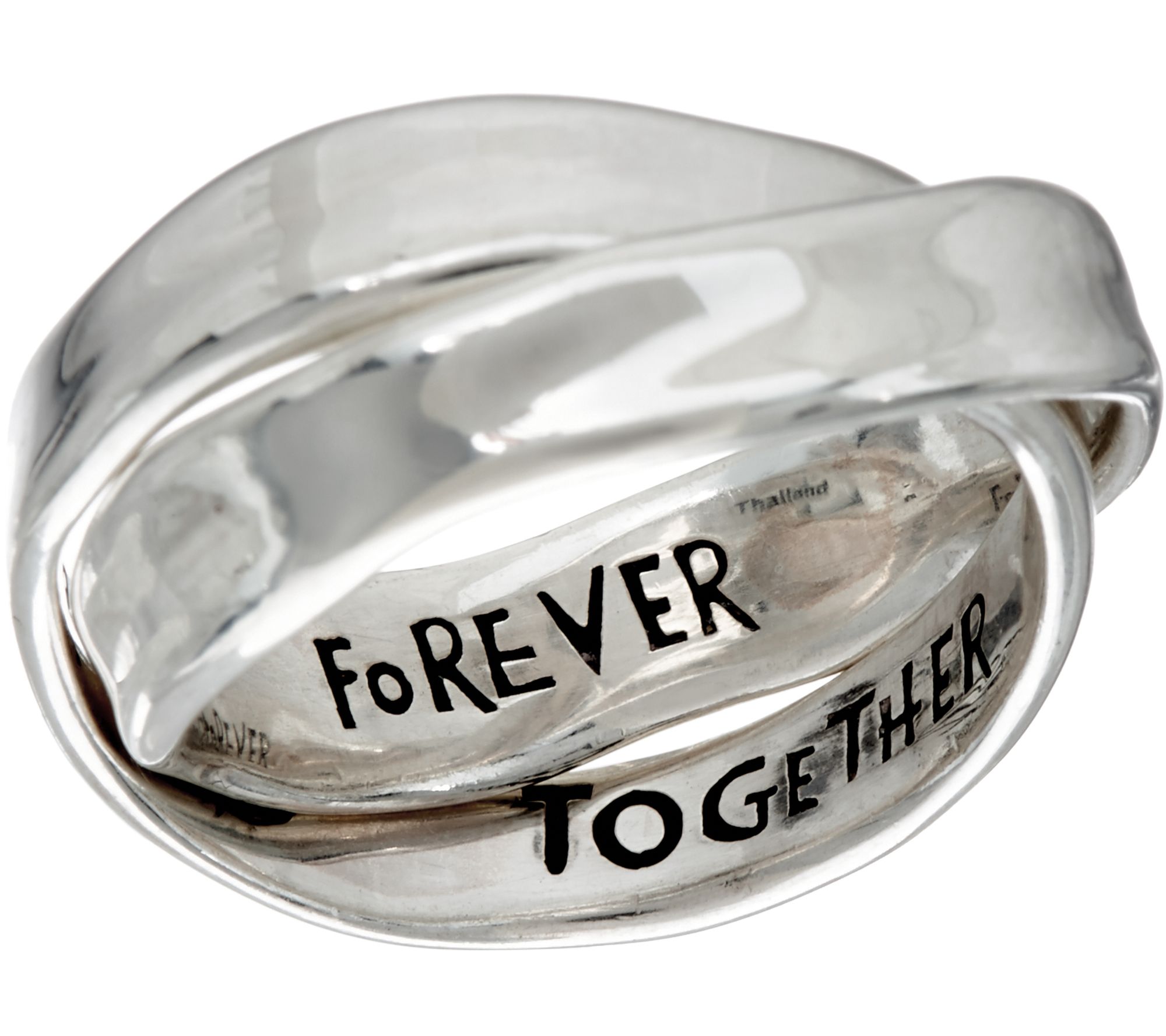 Hagit Sterling Silver Together Forever Rolling Ring - QVC.com