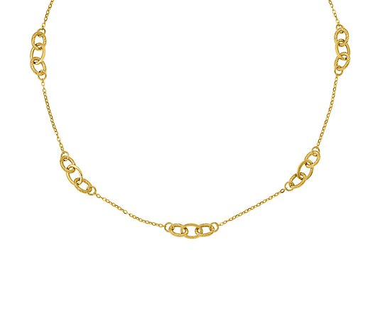 Italian Gold Interlocking Link Necklace 14K, 2.9g