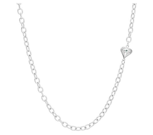 Goddaughters Sterling Silver Birthstone H eart Necklace