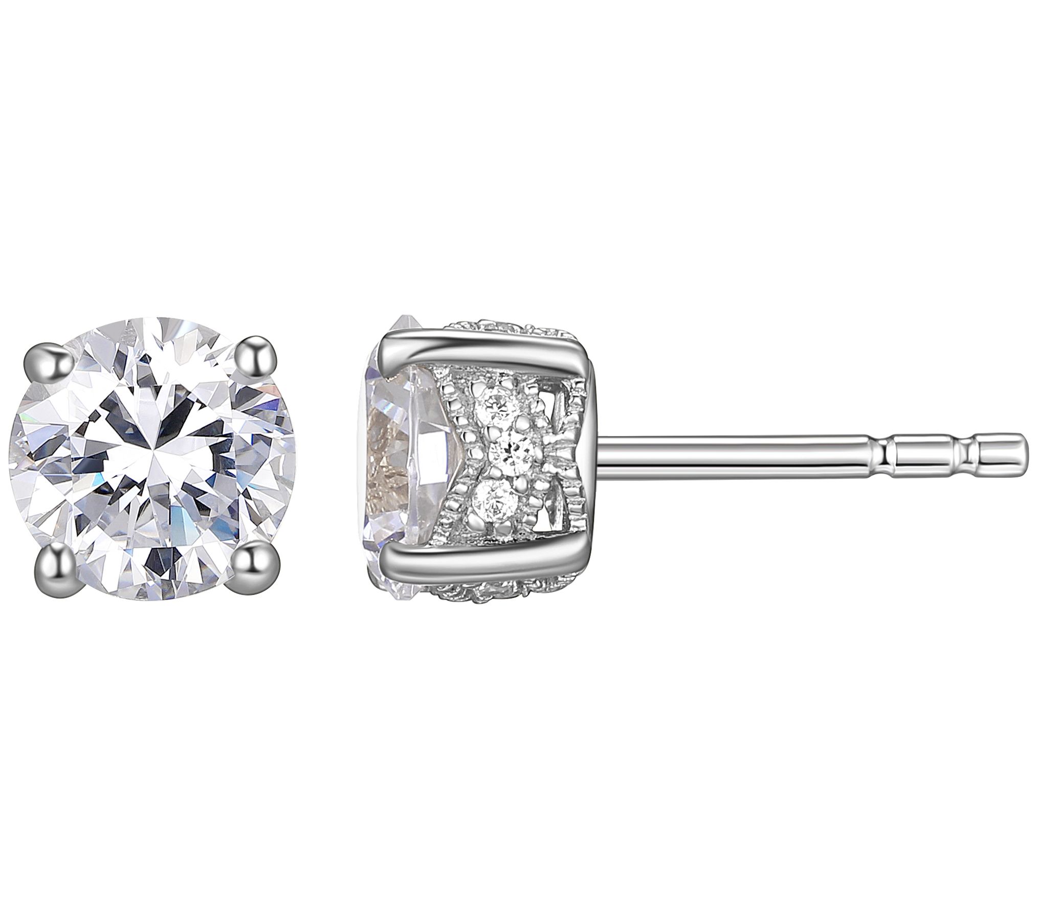 Orecchini A Cerchio Moissanite 0,5 CTTW – Argento Sterling 925 Ipoallergenici, Con Portagioie