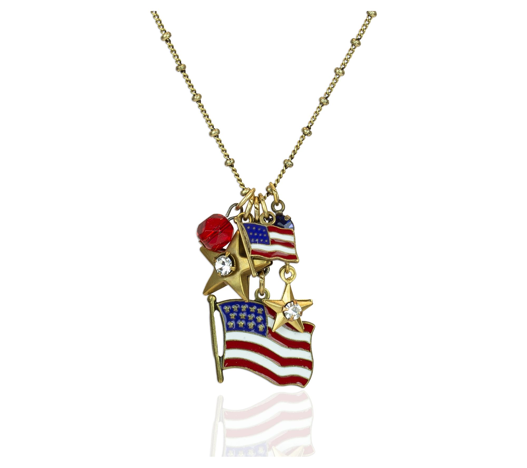 Anne Koplik Americana Flag Charm Jumble with Chain