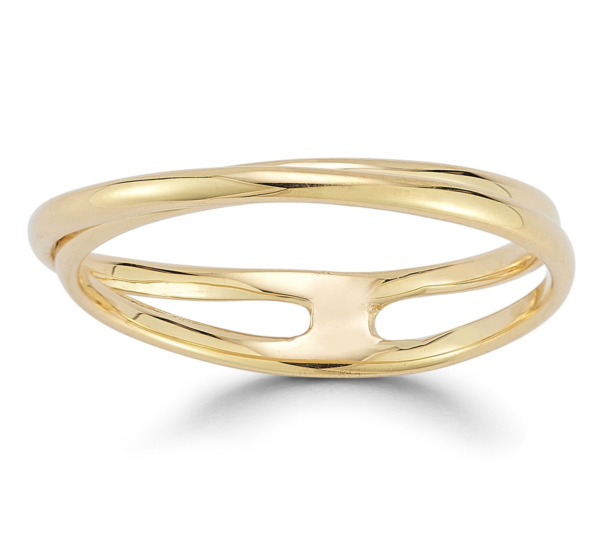 Italian Gold Thin Highway Band Ring, 14K