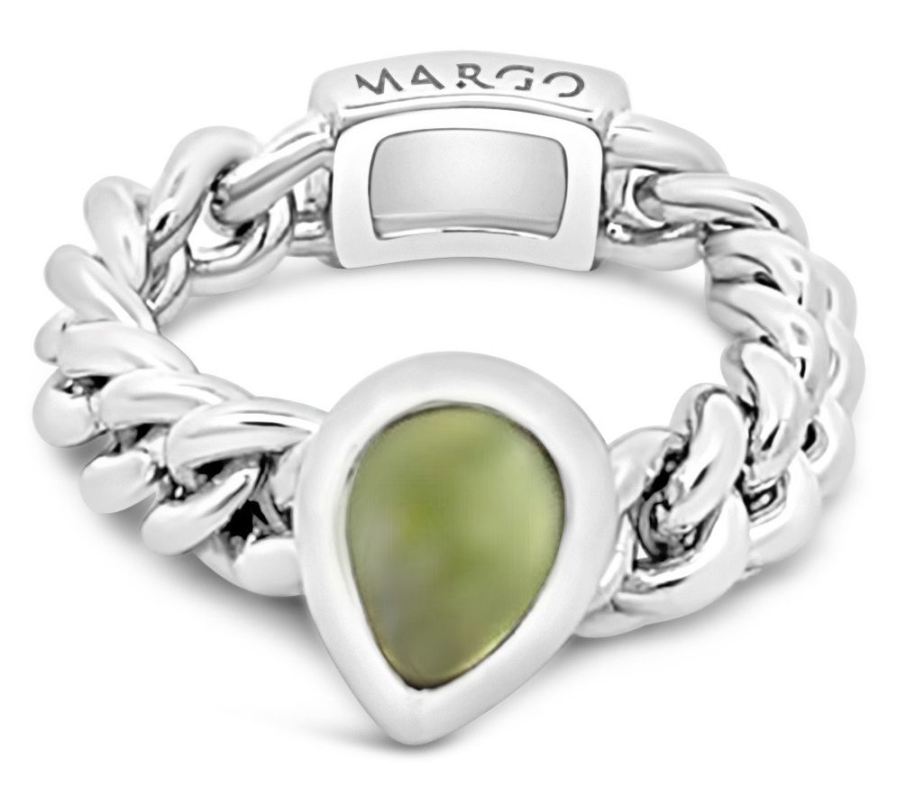 Margo Manhattan Sterling Silver Peridot Rayn Ring