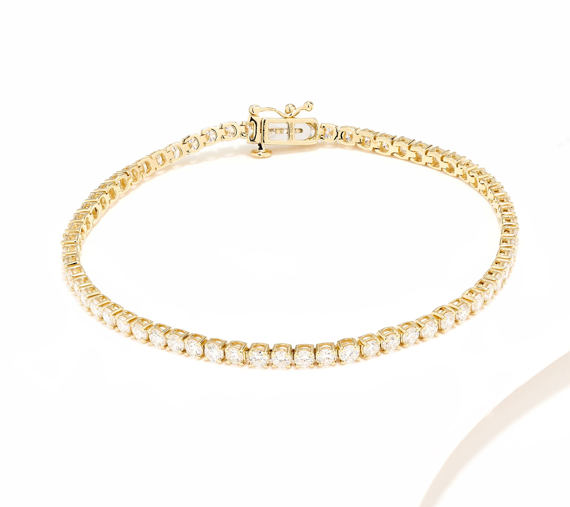 Fire Light Lab Grown Diamond 4.00 cttw Tennis Bracelet, 14K