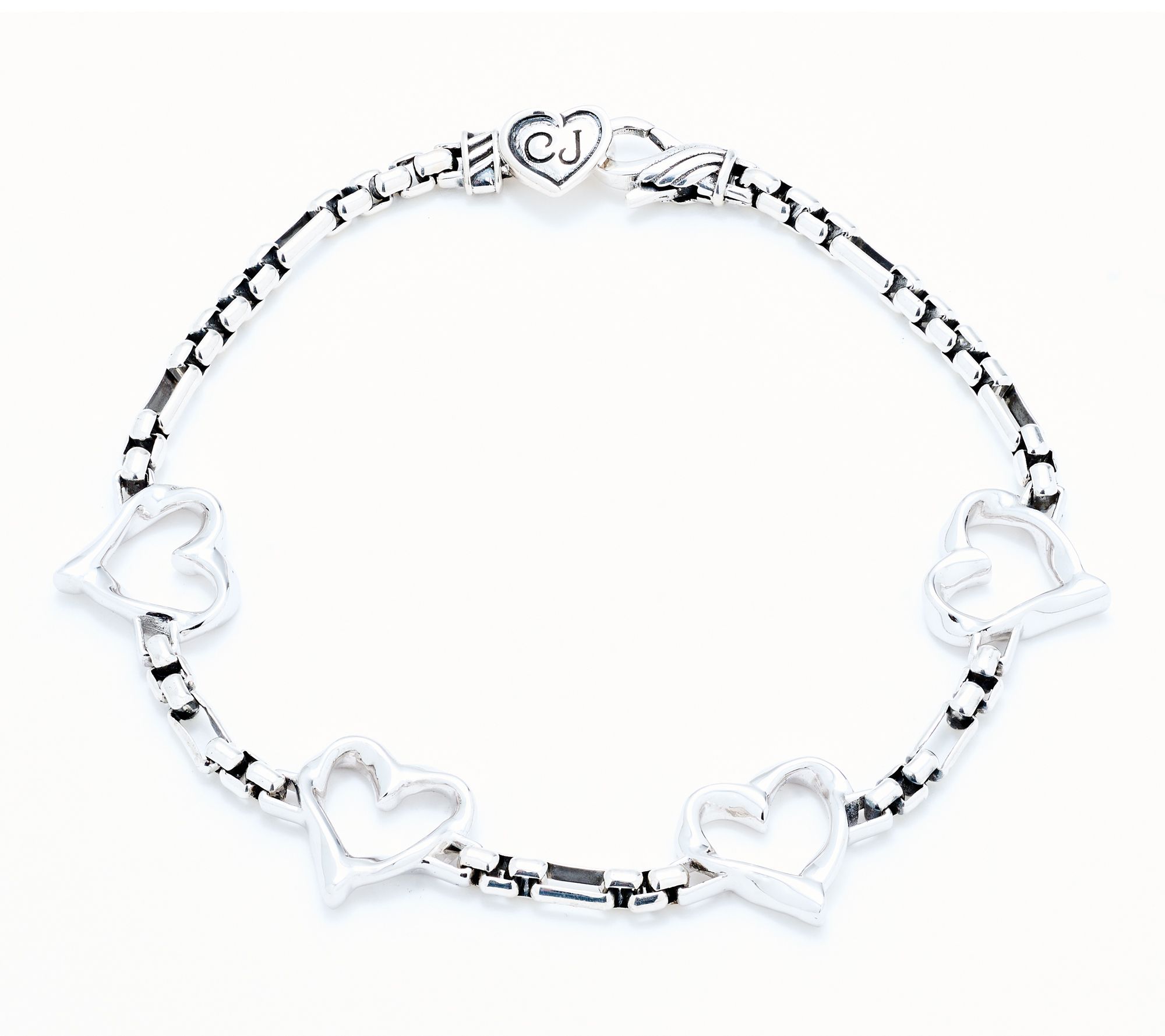 Christian James by Scott Grimes Sterling Ripple Heart Luciano Bracelet