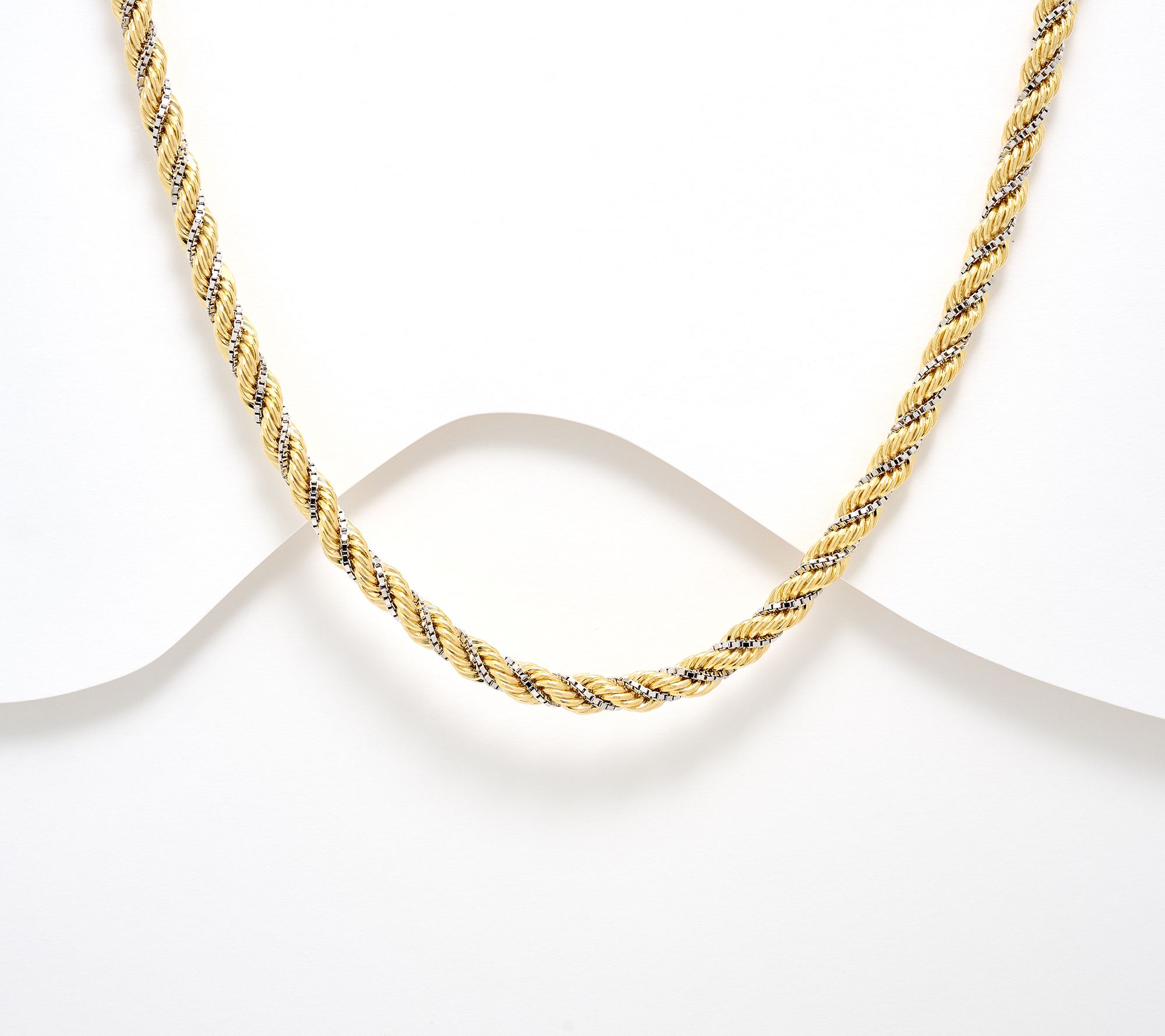  David Markstein Premier Duetto Hand Crafted Rope & Box Necklace, 16"