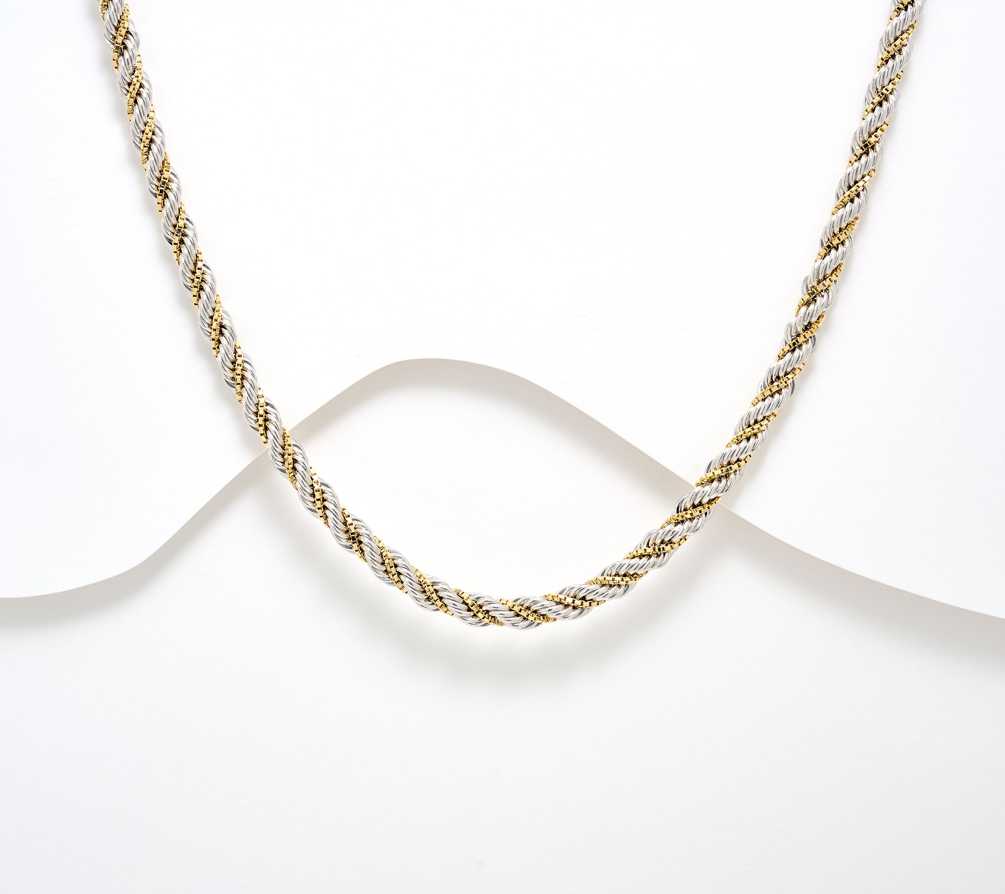 David Markstein Premier Duetto Hand Crafted Rope & Box Necklace, 16"