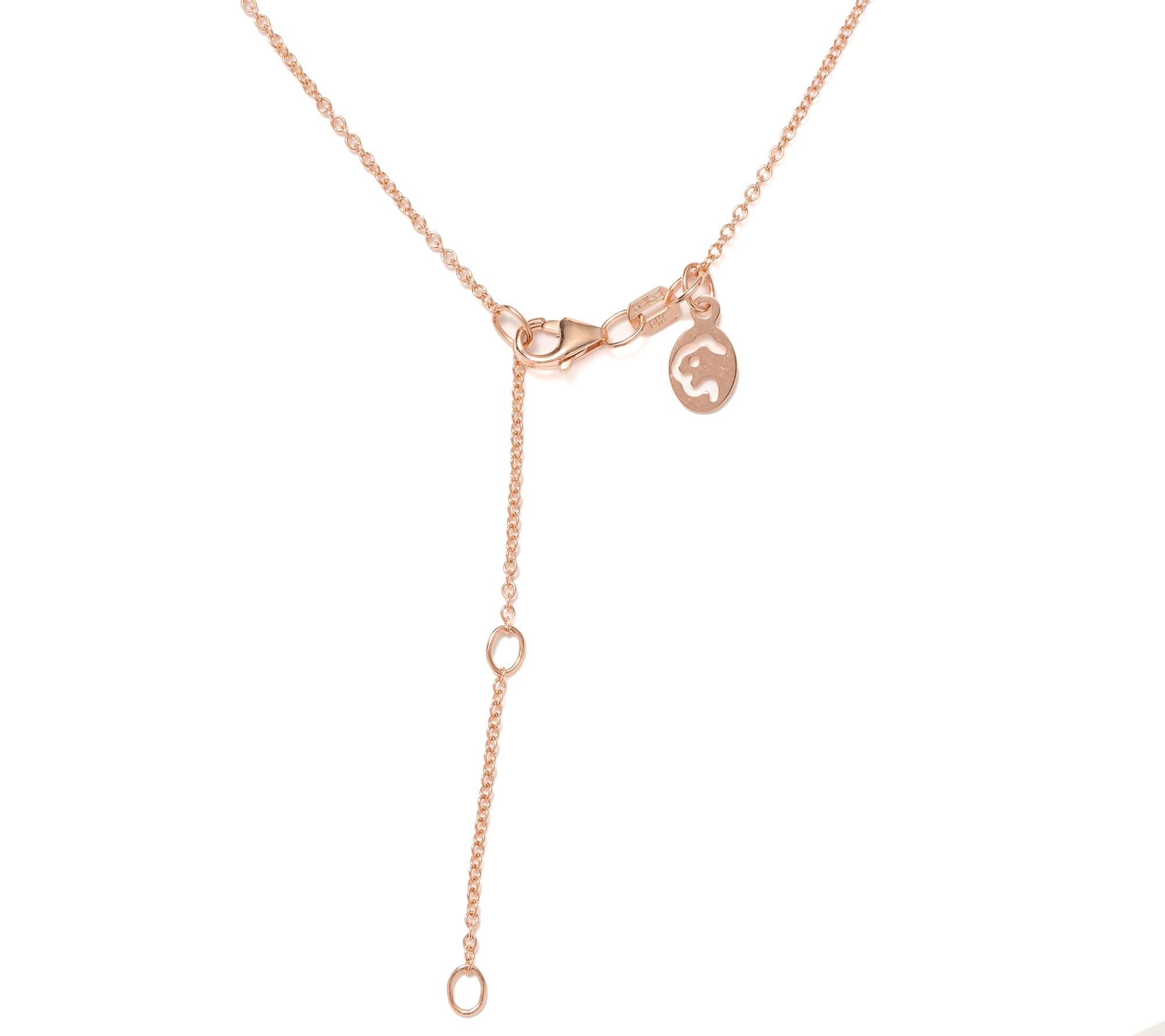 Effy 14K Rose Gold Diamond & Pink Sapphire Pend ant w/ Chain | QVC