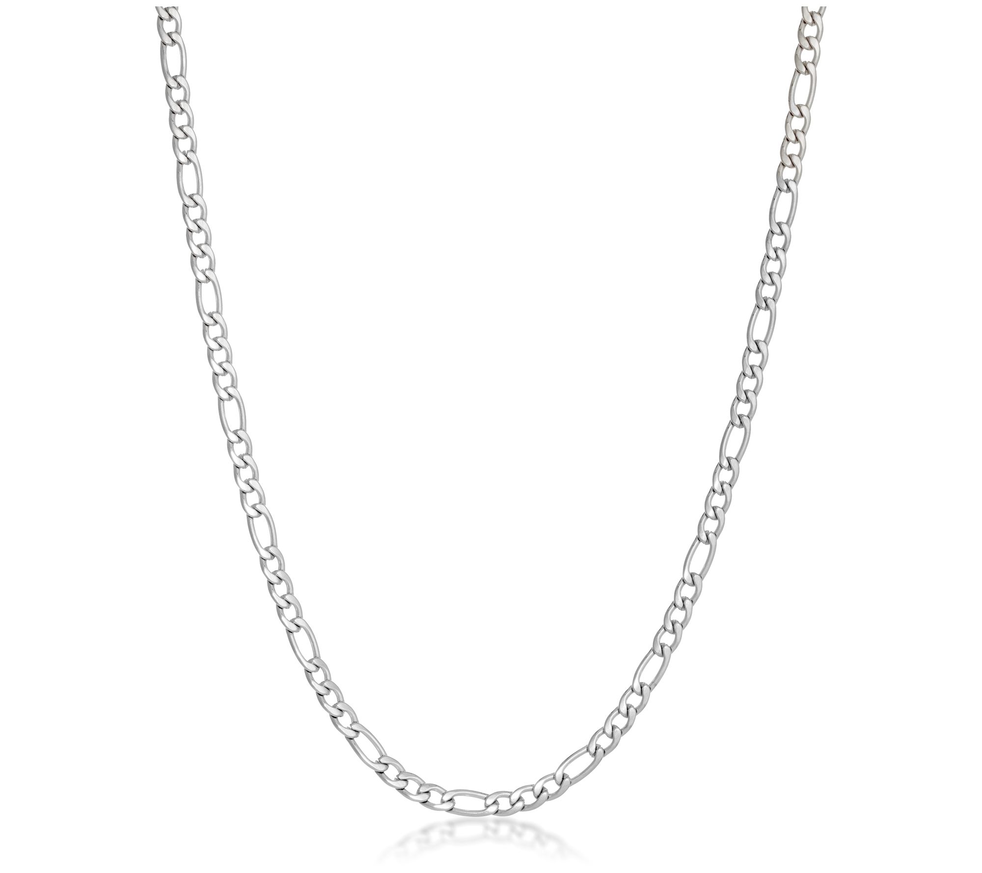 LYNX Men's Stainless Steel Figaro Chain