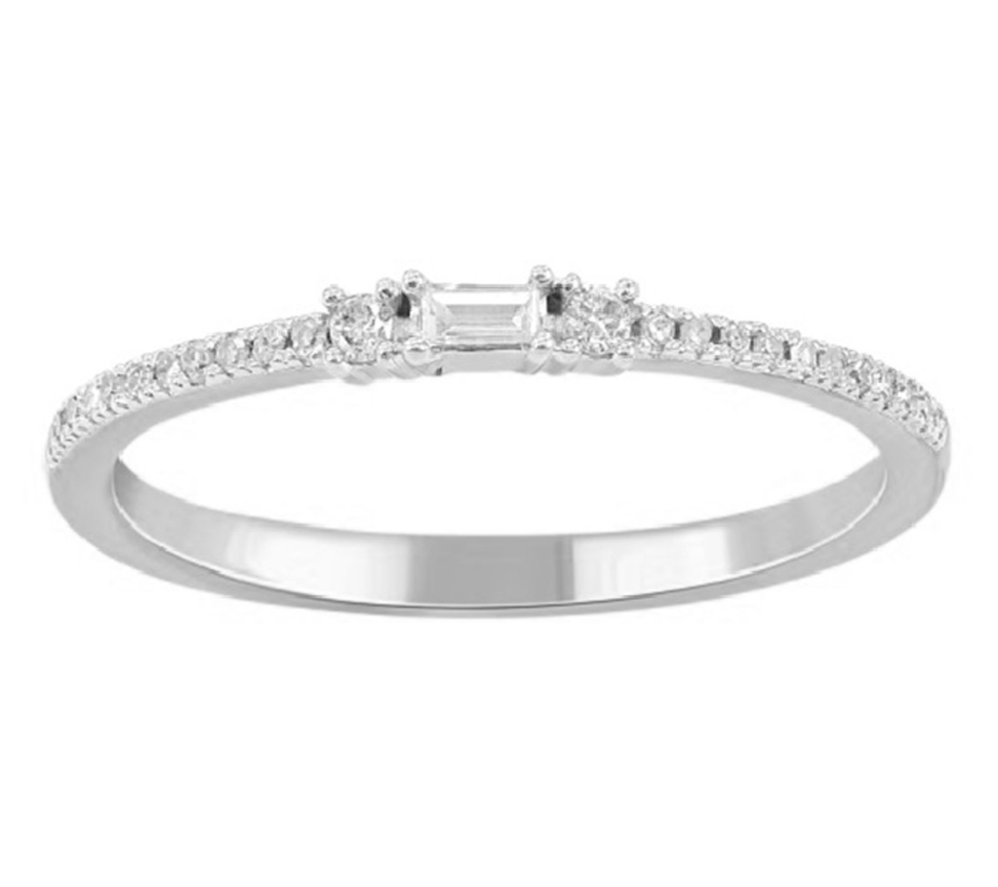 Accents by Affinity Diamond Thin Band Ring, Sterling Silver