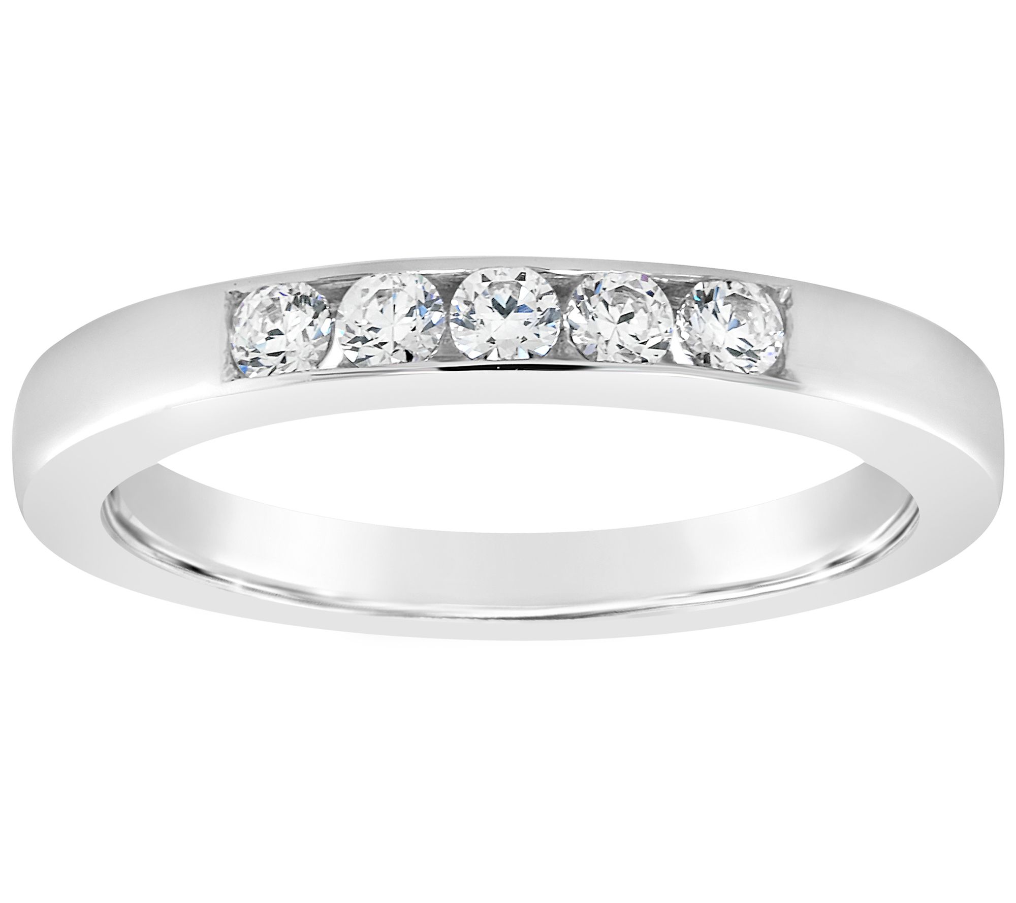 Affinity 14K Channel Set 1/5 cttw 5-Stone Diamond Ring