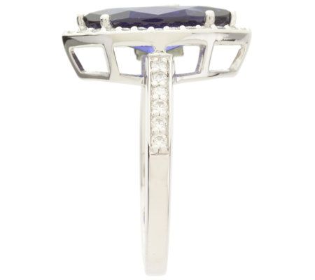 Epiphany Platinum Clad Diamonique Elongated Marquise Ring - QVC.com