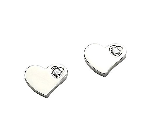 Steel by Design Polished Heart Stud Earrings