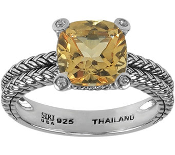 Sterling 2.00 ct Citrine and White Topaz Accent Ring - J344971