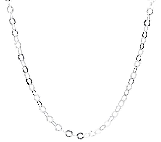UltraFine Silver 30" Hammered Circle Link Necklace 9.1g