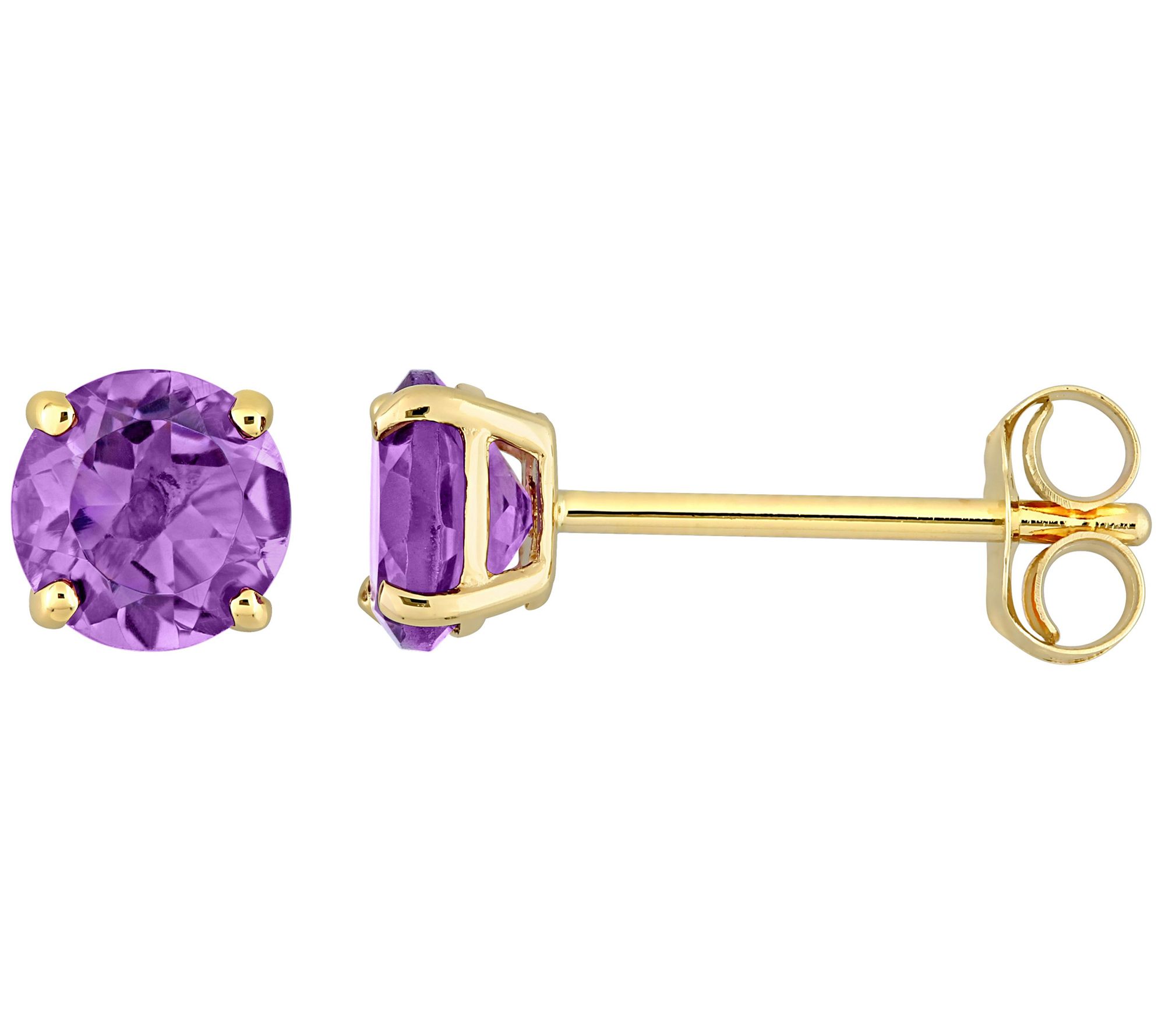 Affinity Gems 0.80 cttw Amethyst Stud Earrings, 14K Gold