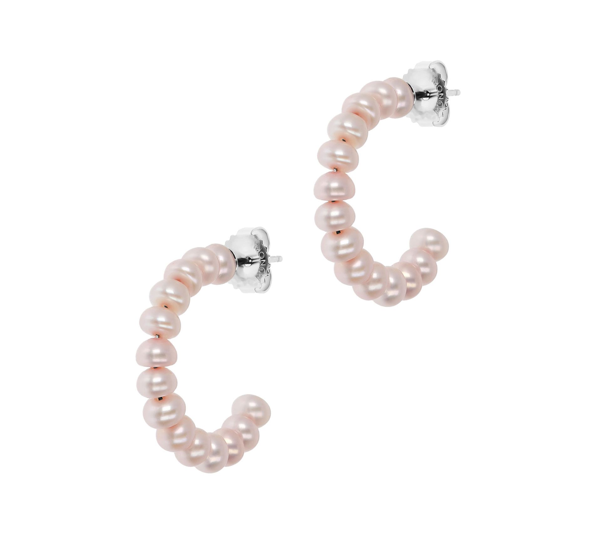 Honora Cultured Pearl Half-Hoop Earrings, Sterl ing