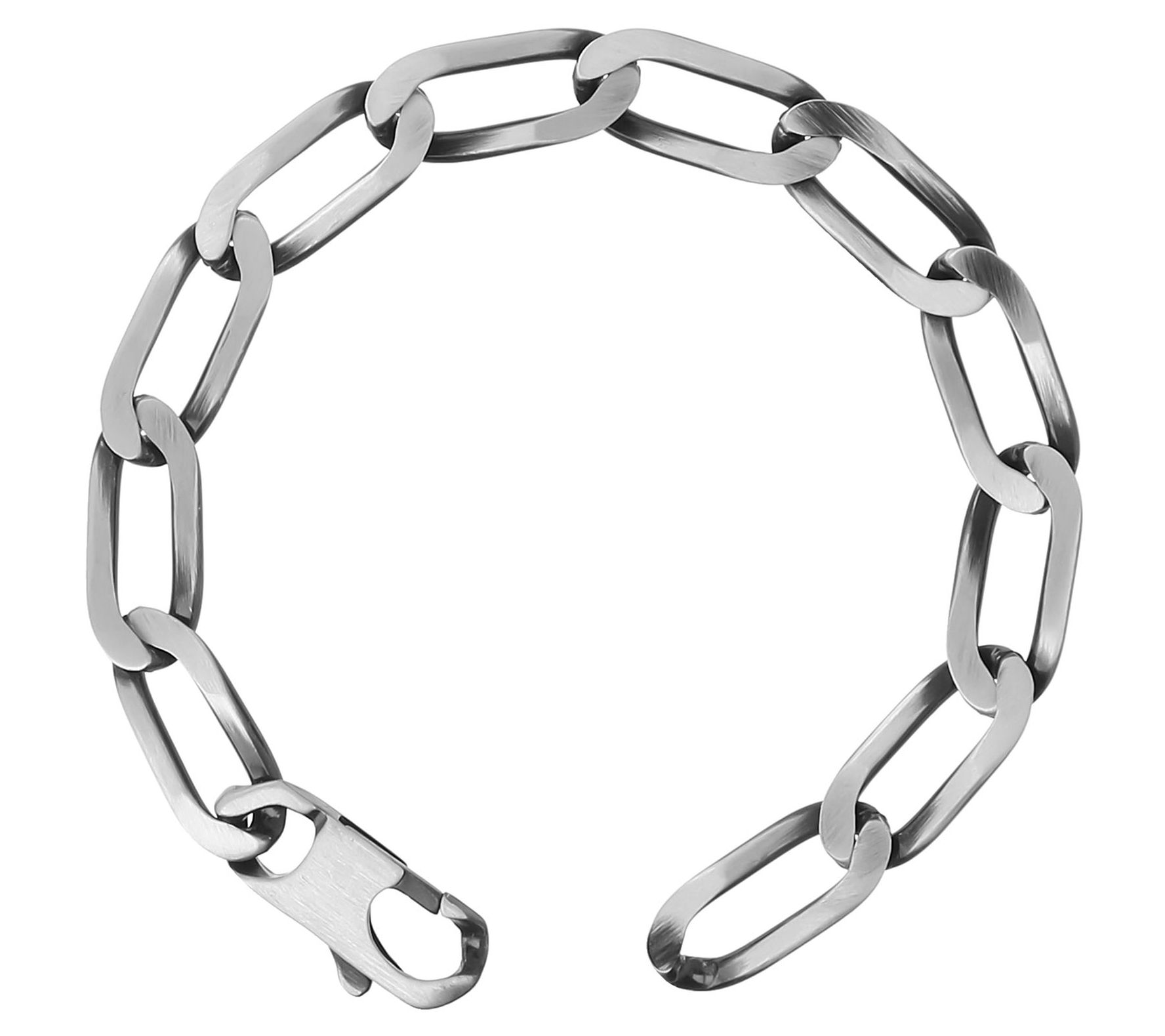 Mistero For Him Antique Finish Oval Link Bracelet, Sterling