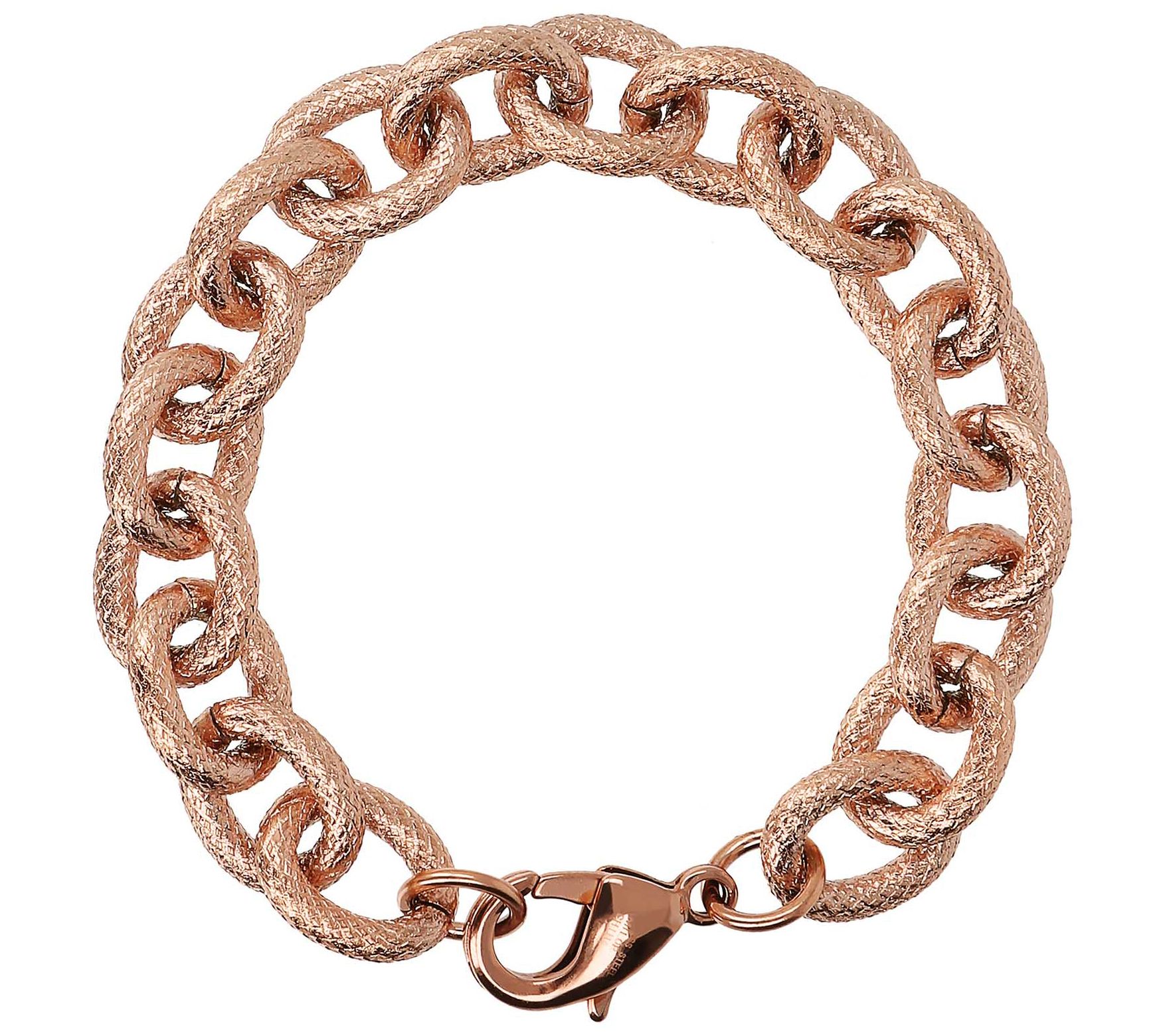 Steel by Design Textured Oval Rolo Link Bracelet