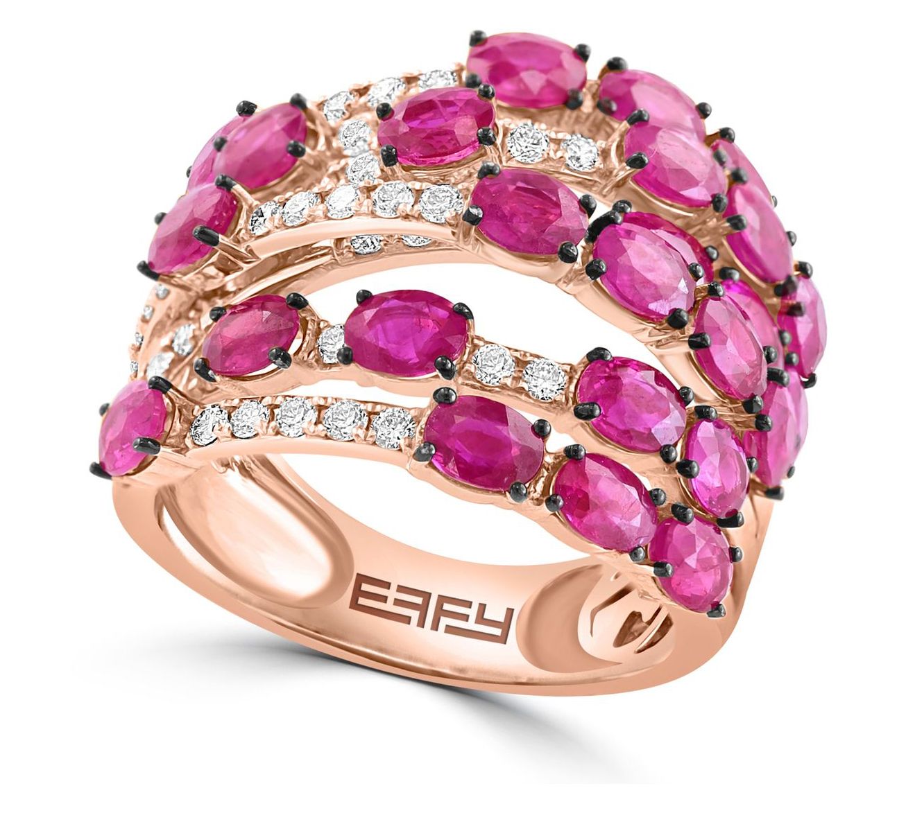Effy Ruby & Diamond Ring, 14K Rose Gold