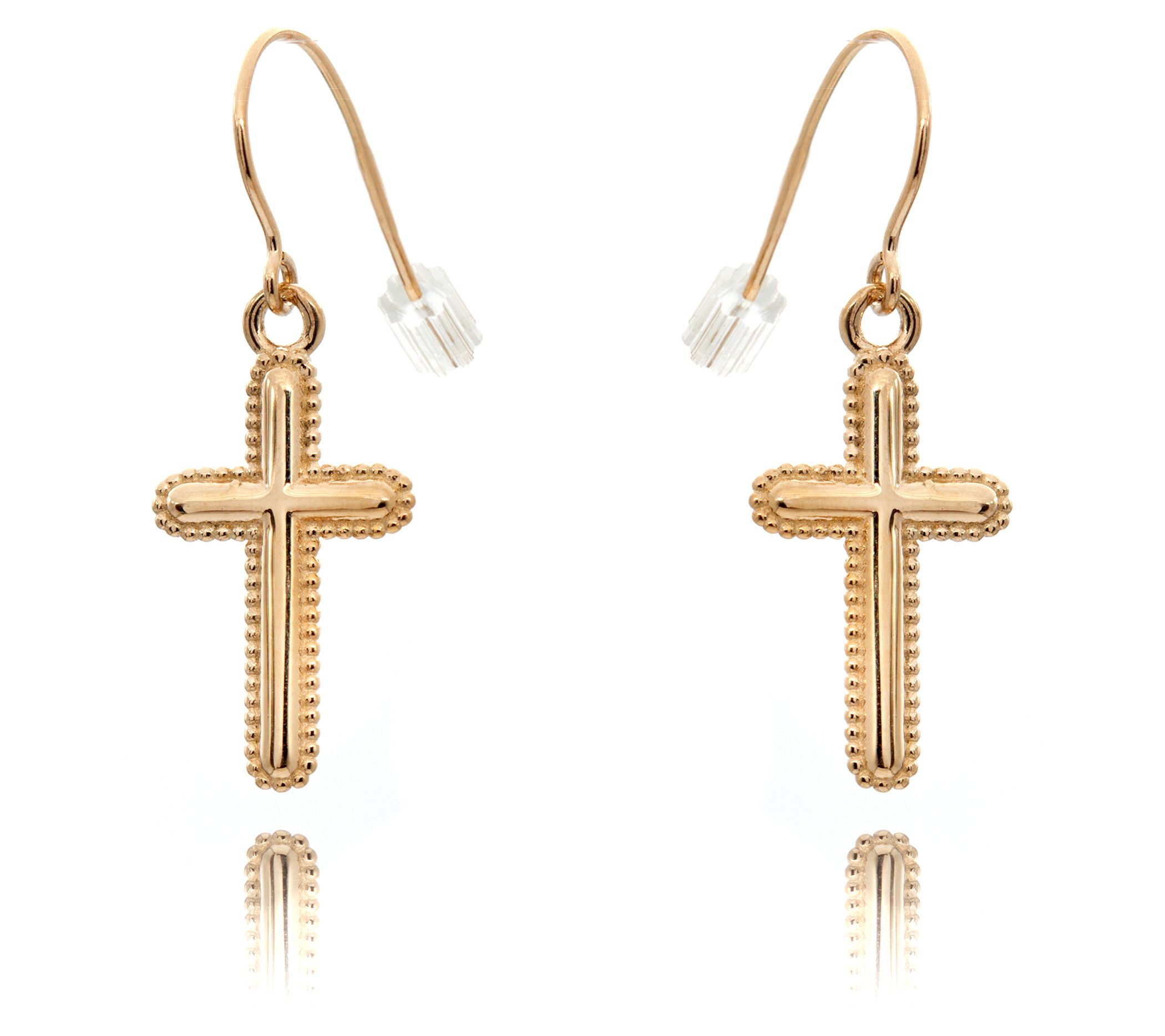 Adi Paz 14K Gold Cross Dangle Earrings