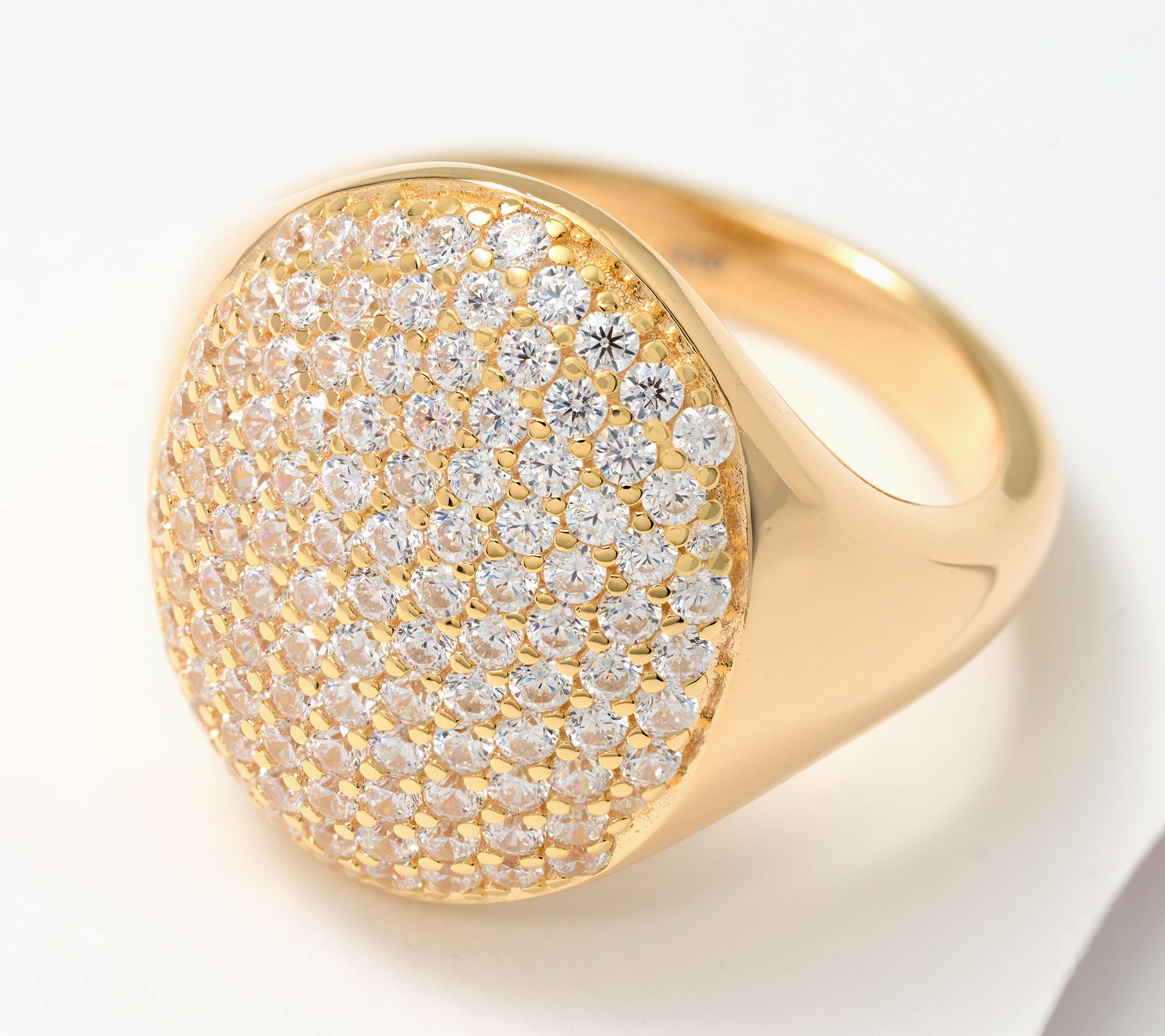 "As Is" Diamonique Italia Pave Graduated Band Ring, Sterling