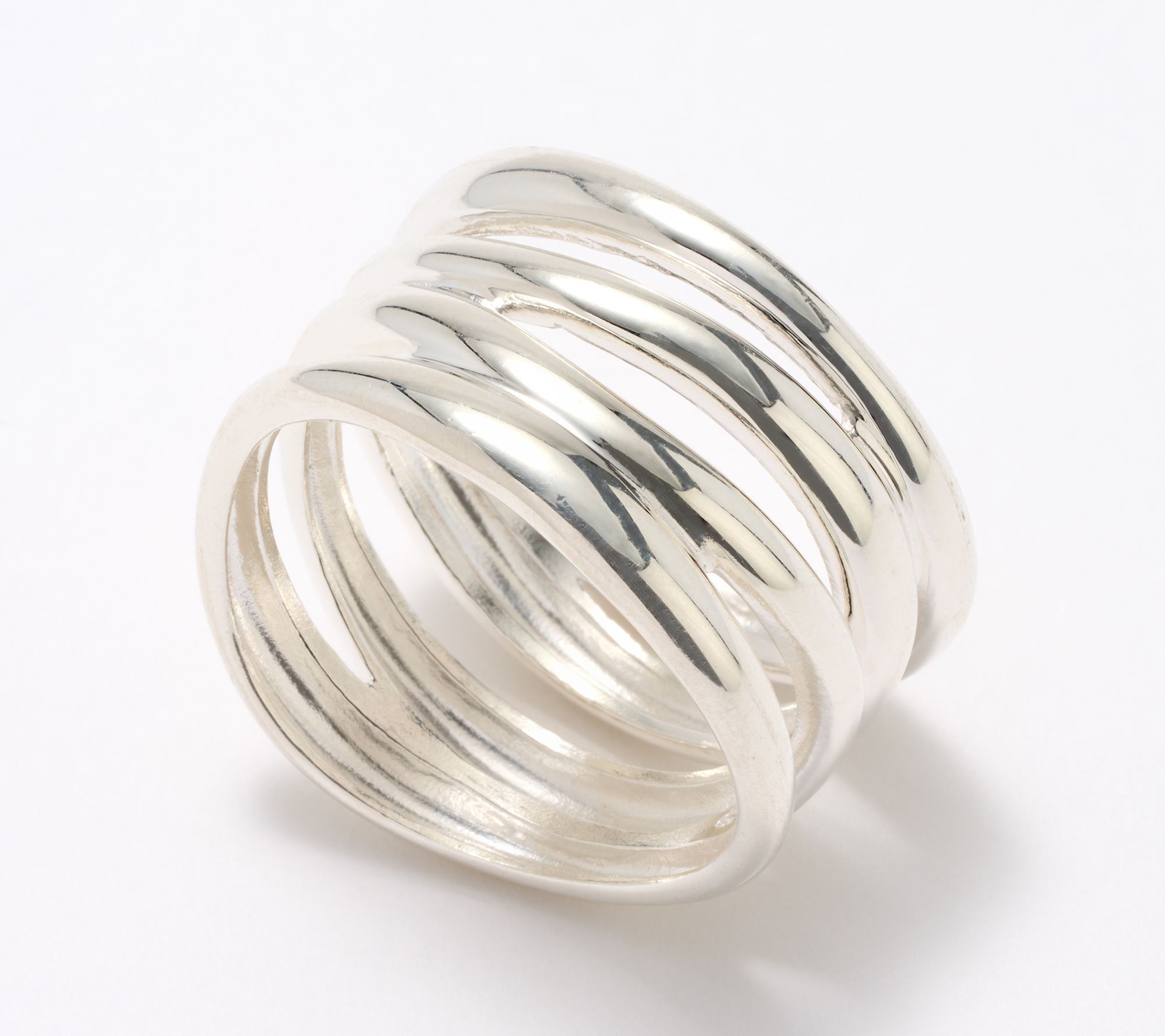 "As Is" UltraFine 950 Silver Polished Multistrand Ring