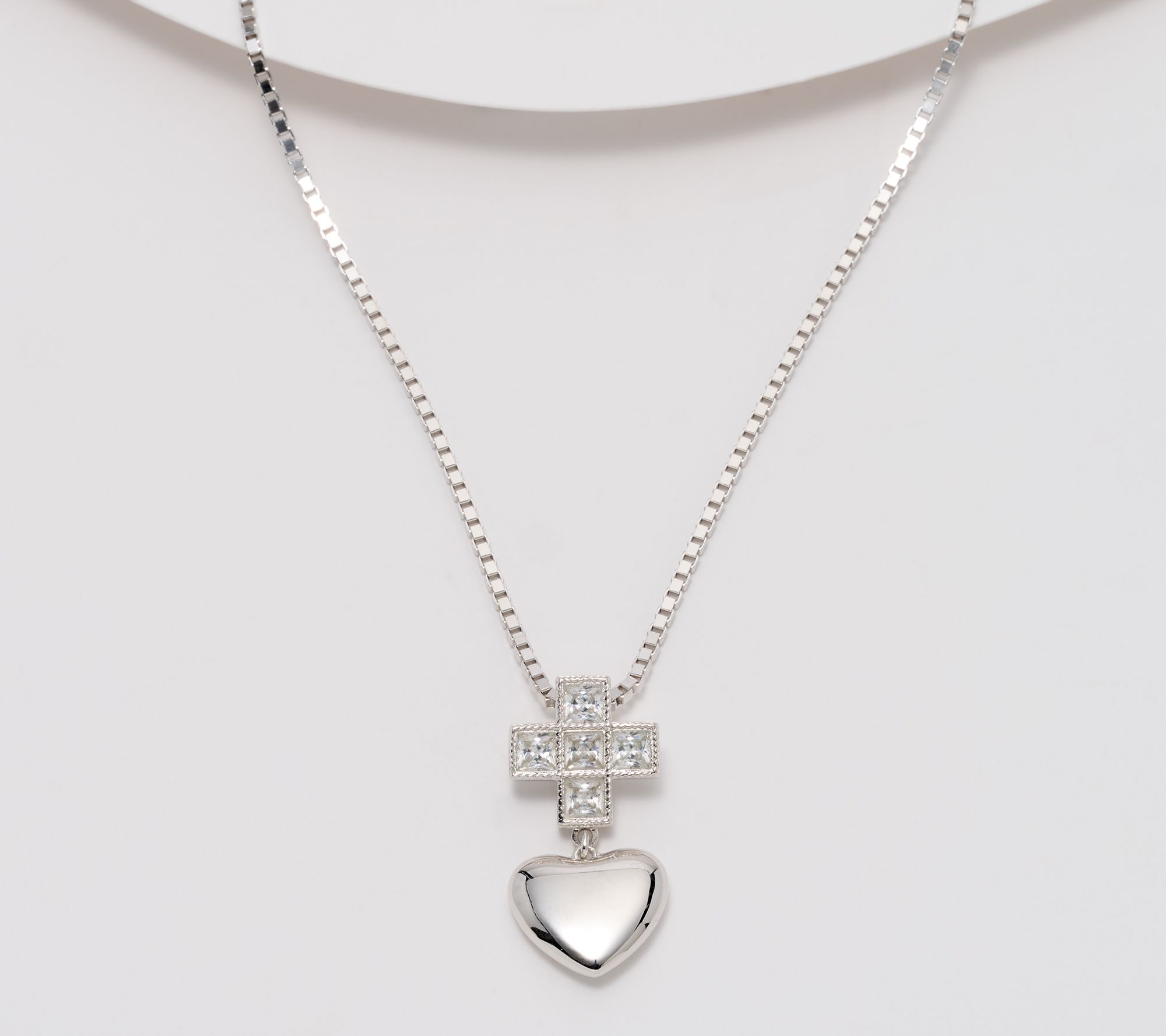 Diamonique x Kathy Levine x MaryBeth Necklace,Sterling Silver