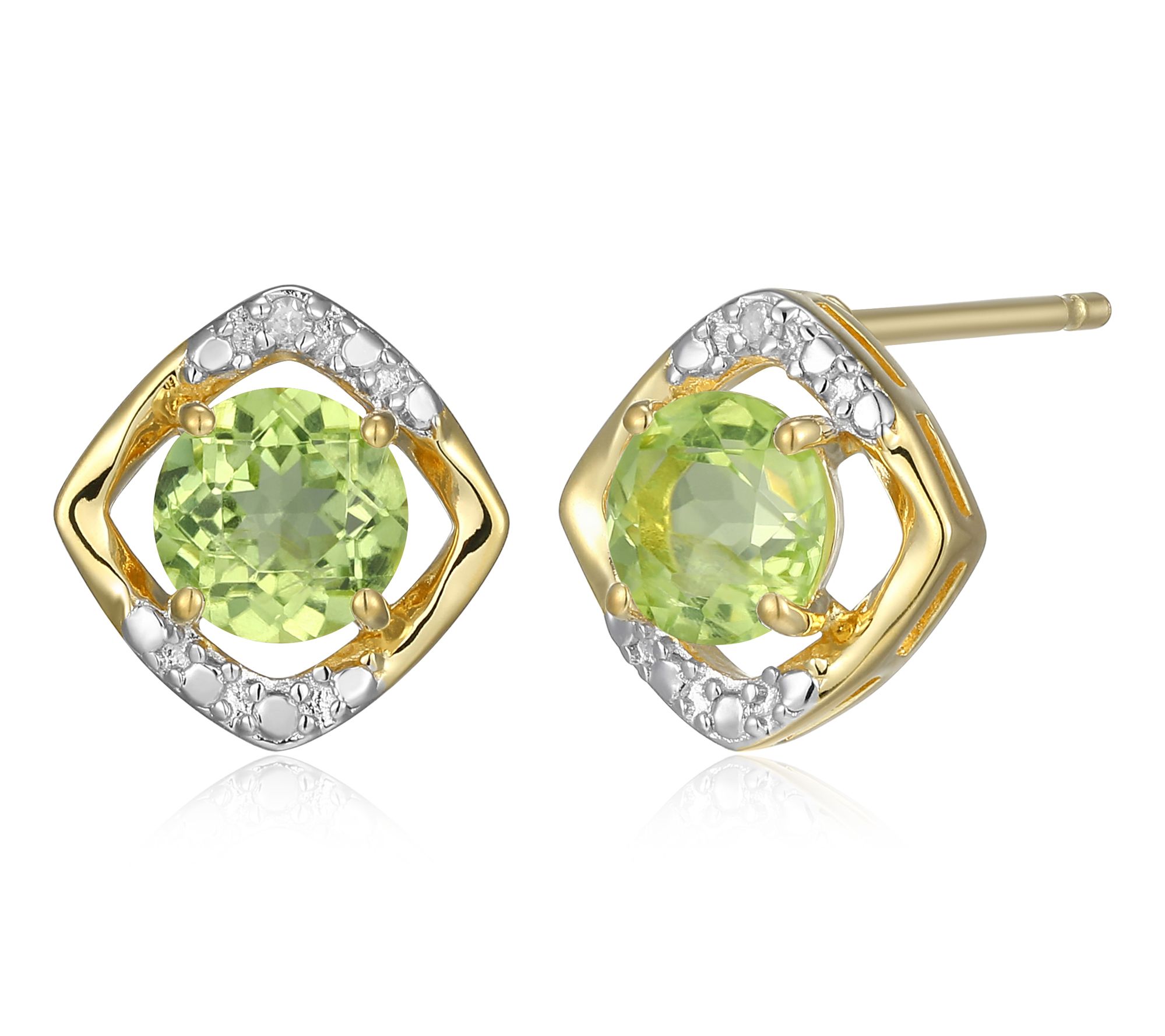 Affinity Gems Birthstone & Diamond Earrings, 18K Gold Plated