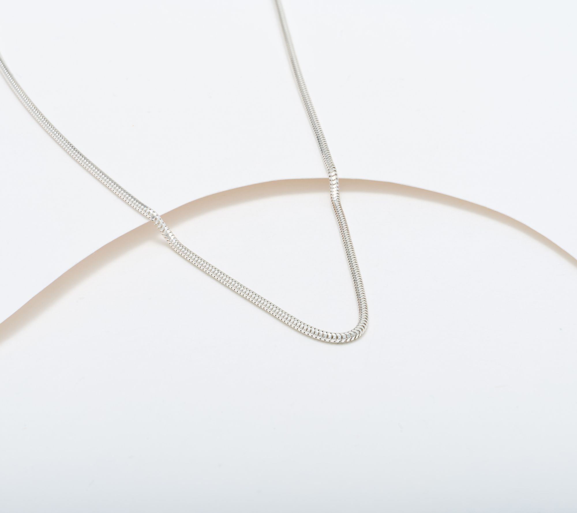 UltraFine 950 Silver Adjustable Snake Chain 24" Necklace