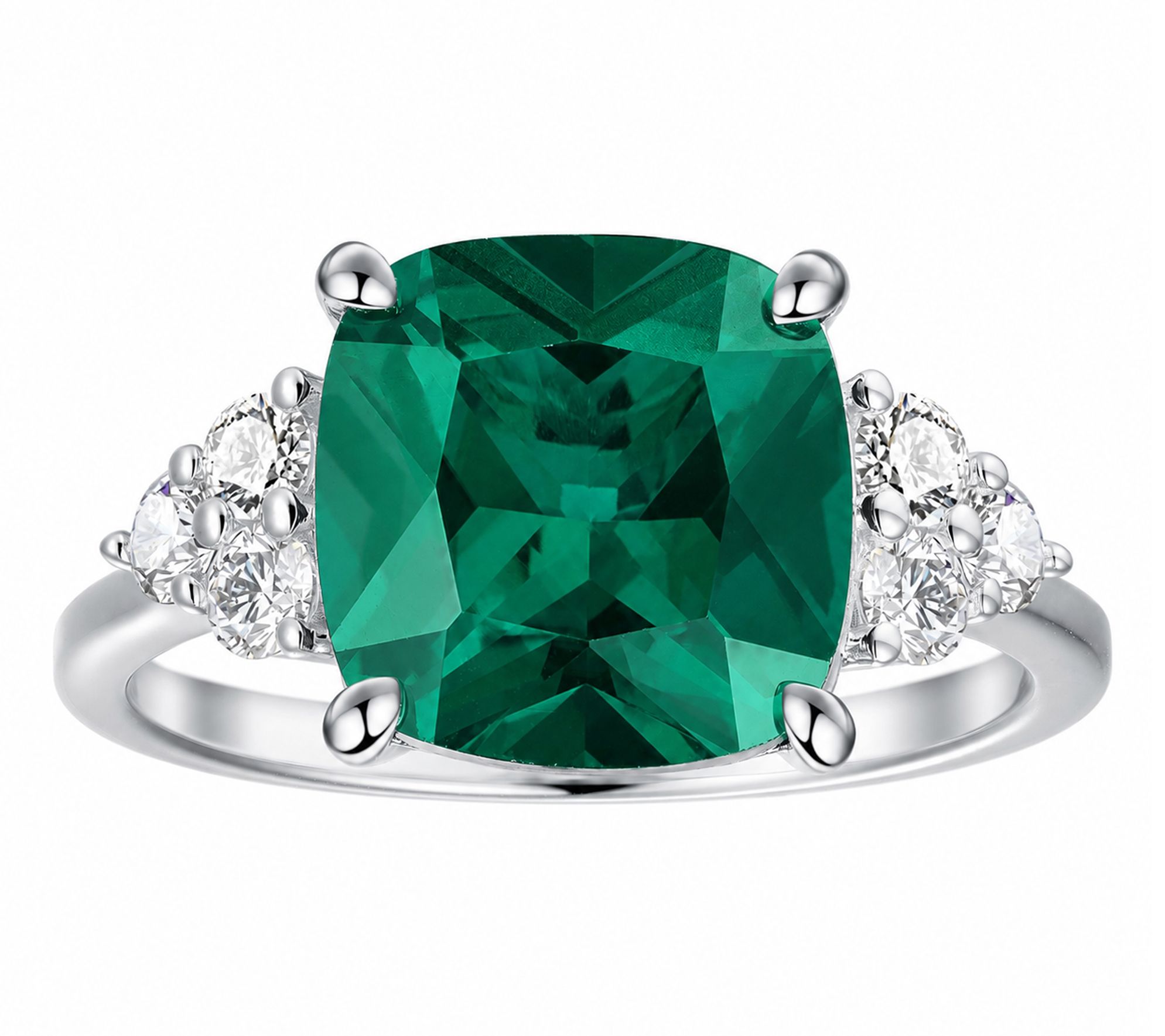Fire Light Lab Grown Diamond & Gemstone Ring, Sterling