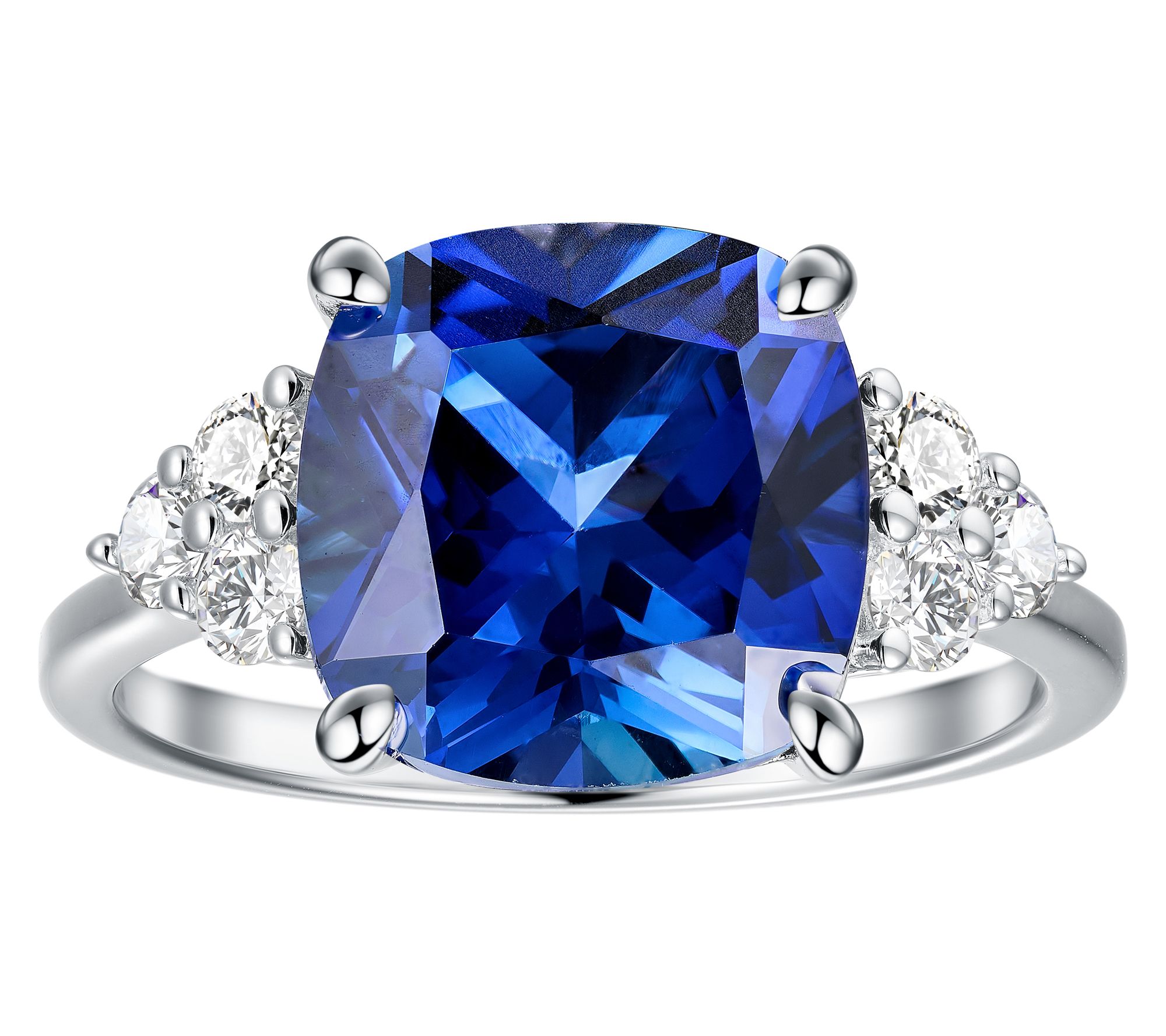 Fire Light Lab Grown Diamond & Gemstone Ring, Sterling