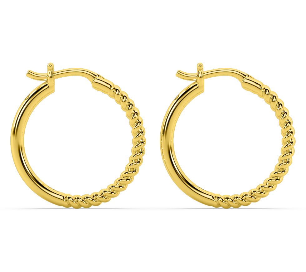 ONI Fine Jewelry Sterling Braided Everyday O-Hoop Earrings