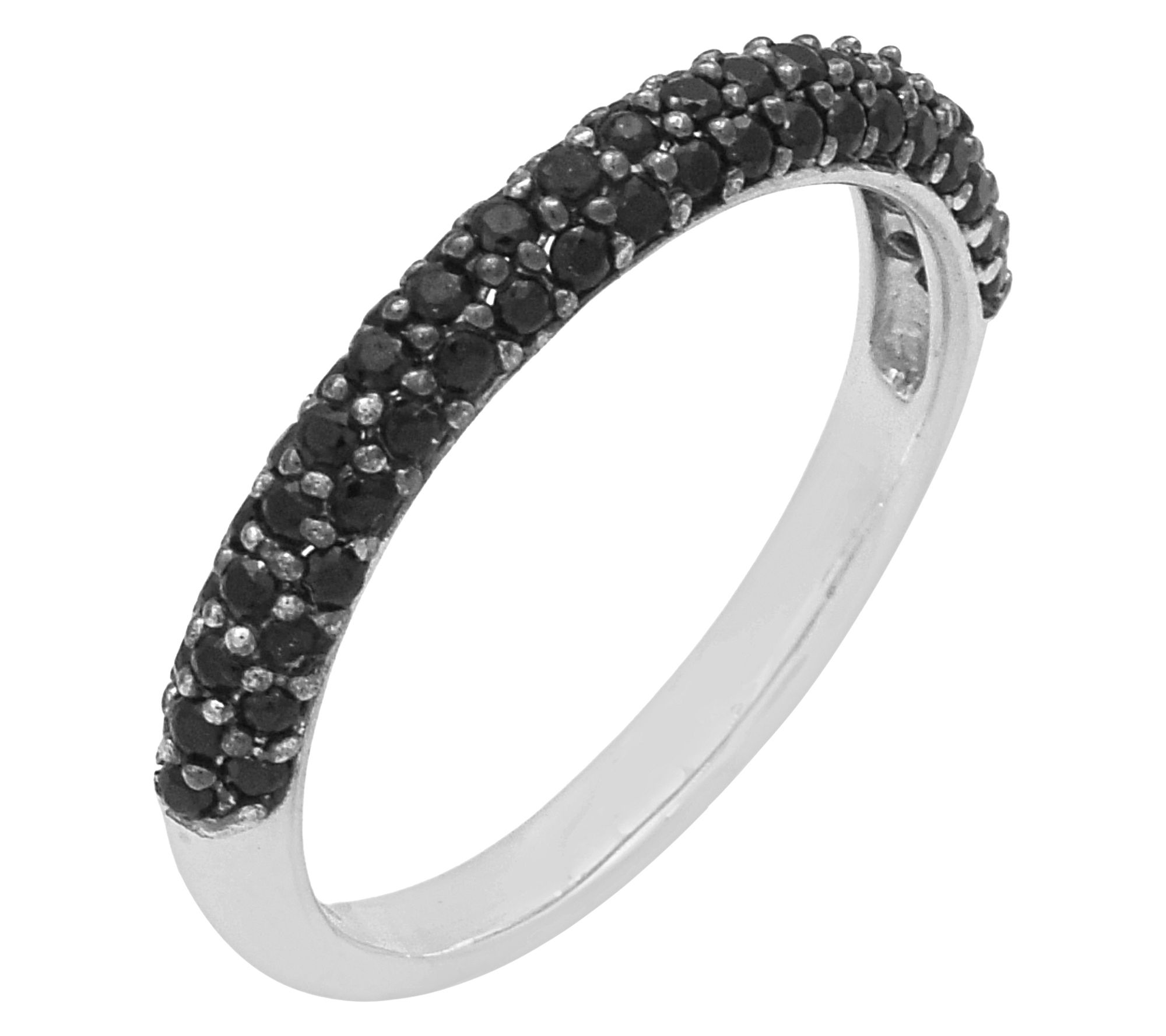 Affinity Gems Black Spinel Cluster Band Ring, Serling