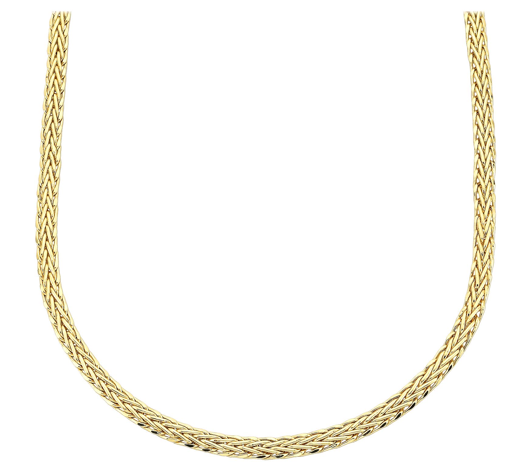 Adorna 14K Gold 16" Polished Foxtail Chain Necklace