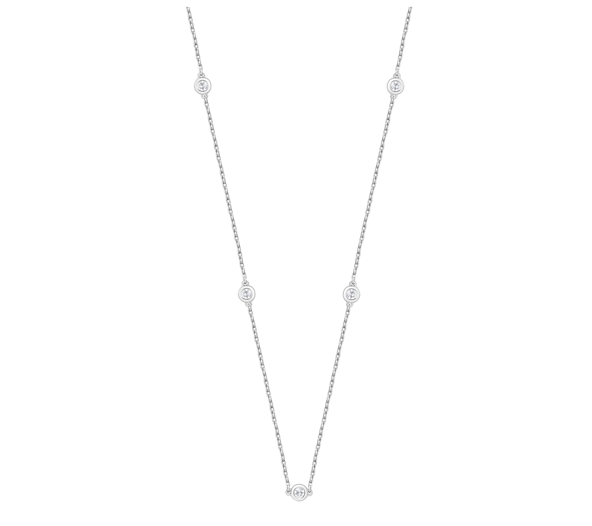 Fire Light 0.35 cttw Lab Grown Diamond Station Necklace, 14K