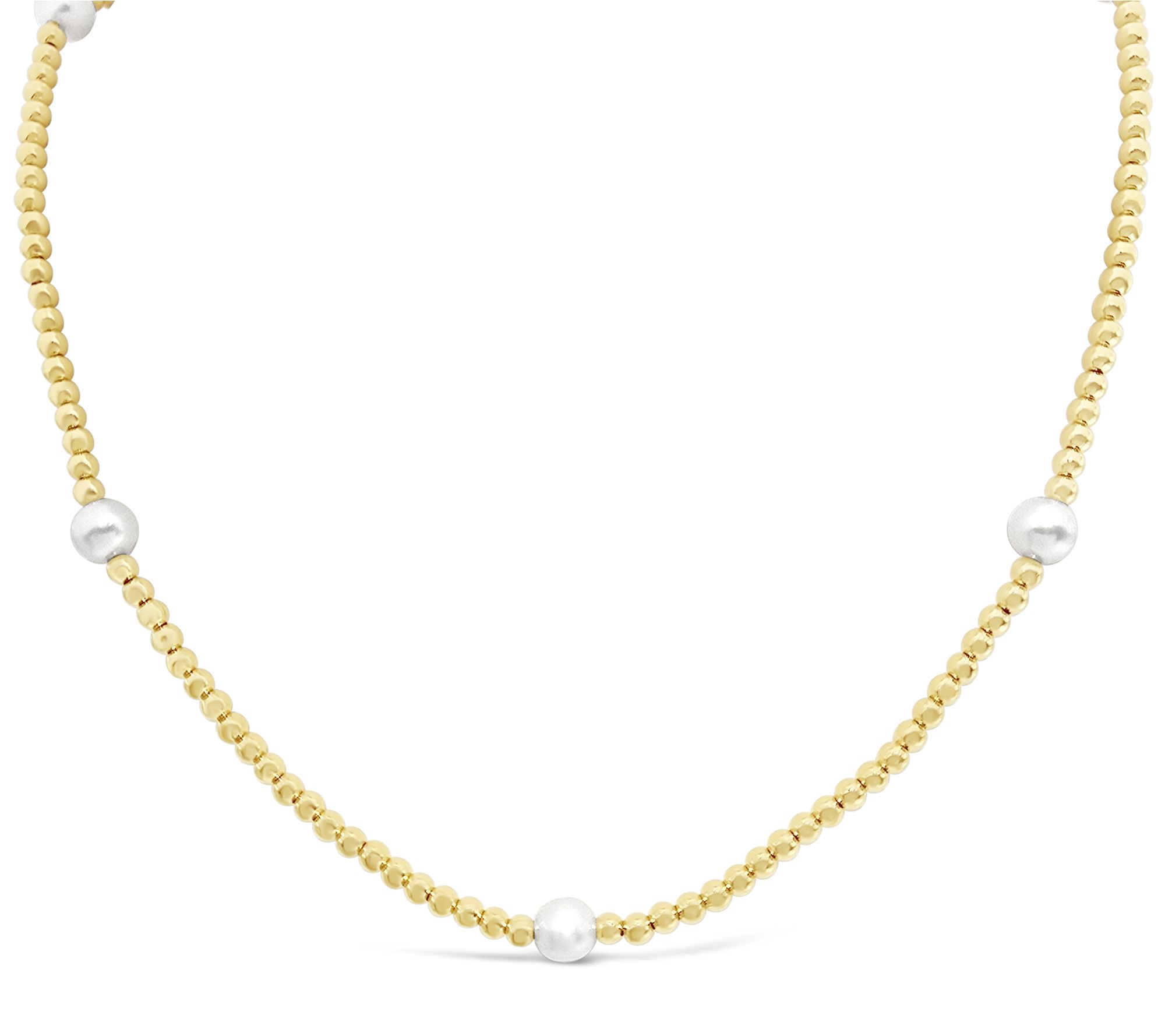 Elyse Ryan 14K Gold Clad Cultured Pearl & BeadNecklace