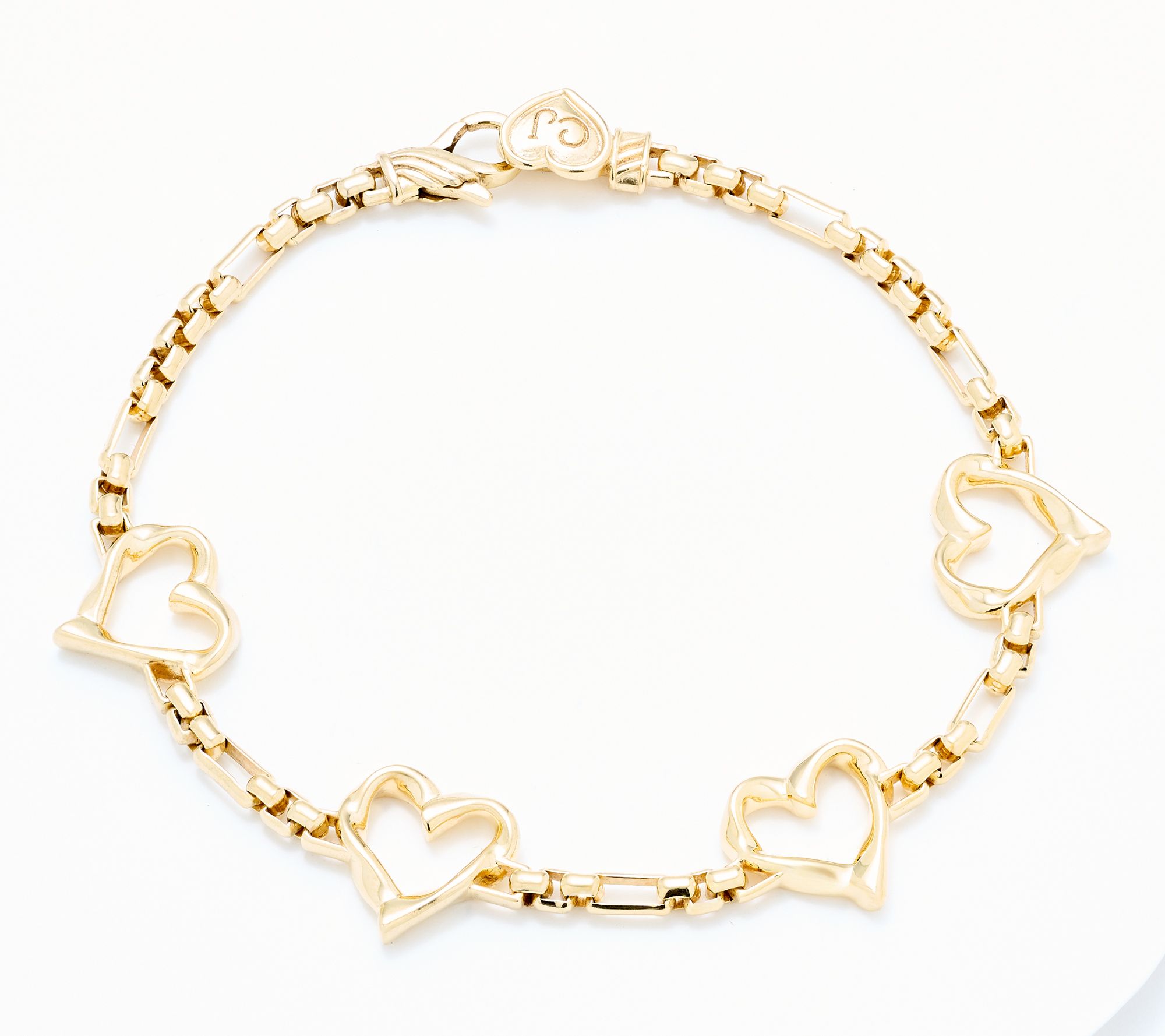 Christian James by Scott Grimes 14K Clad Ripple Heart Luciano Bracelet