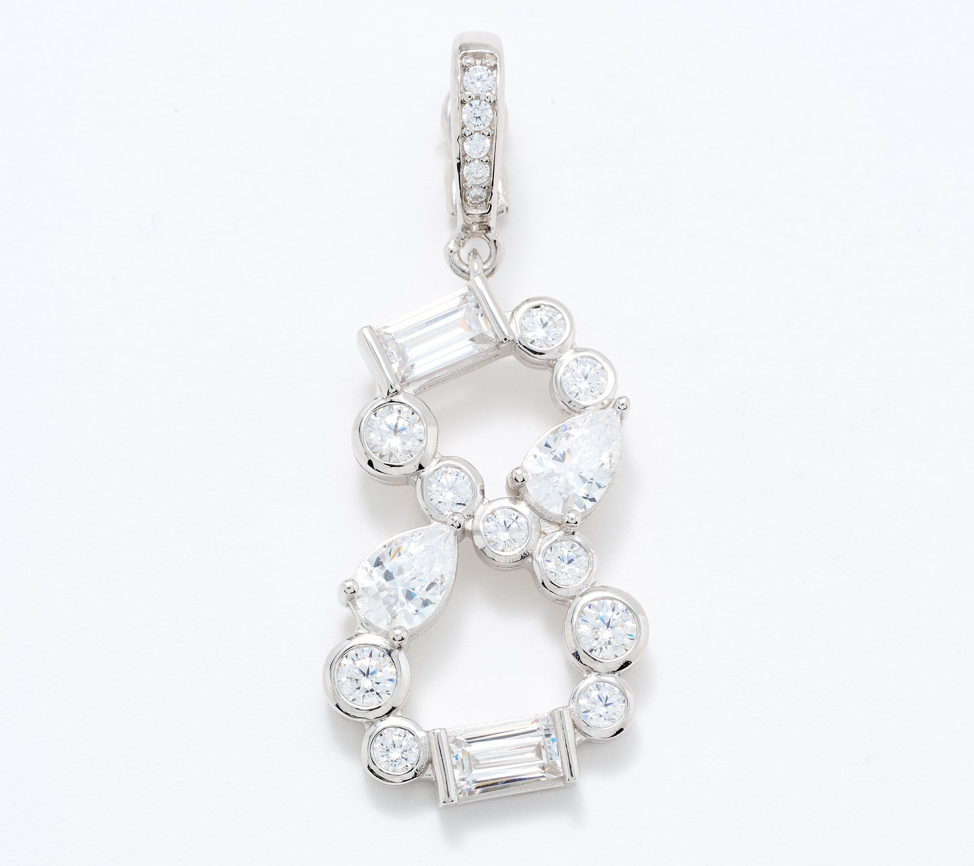 Diamonique x Lulu Frost Number Charm Enhancer, Sterling Silver